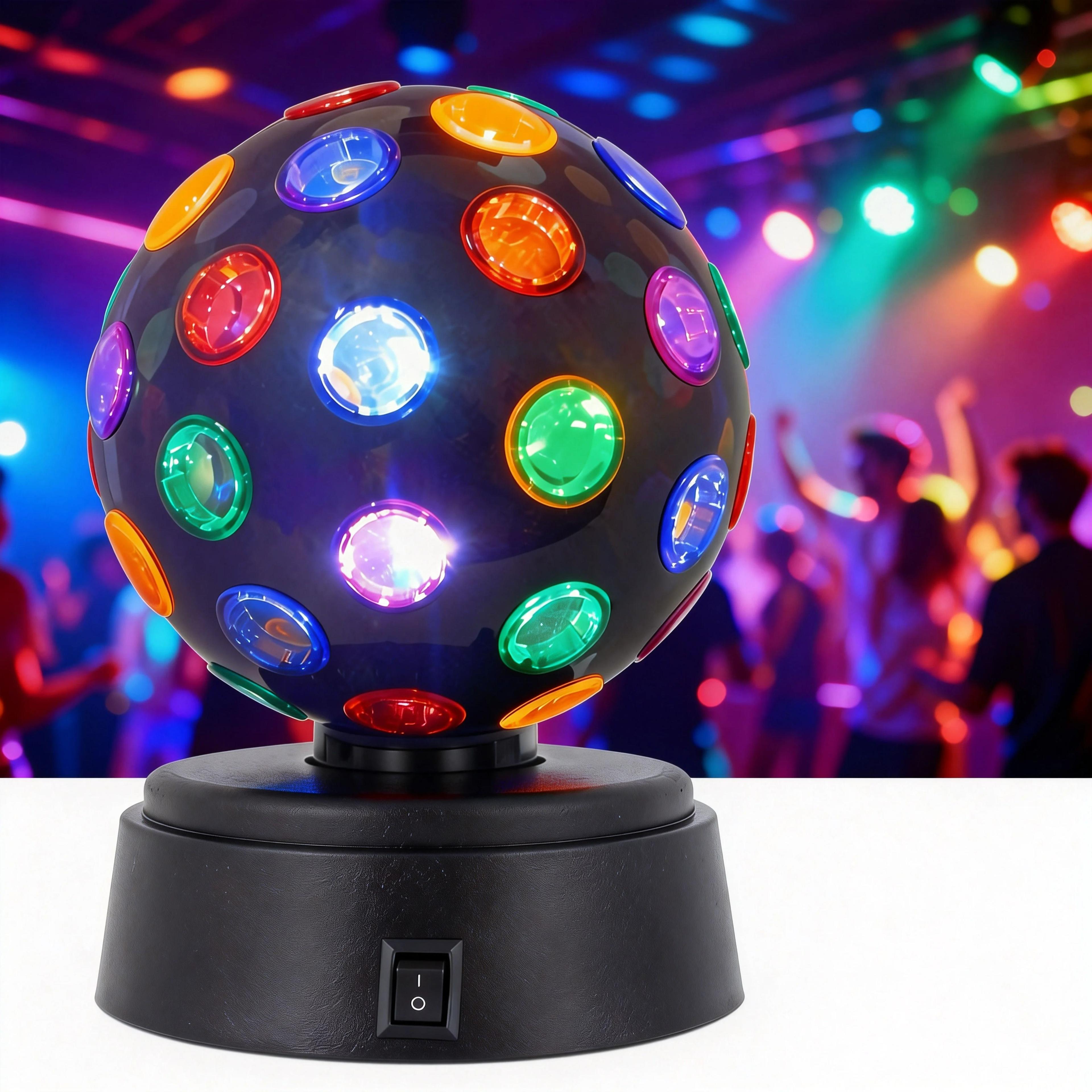 portable battery-powered rgb mini stage ball light – colorful disco party dj lamp