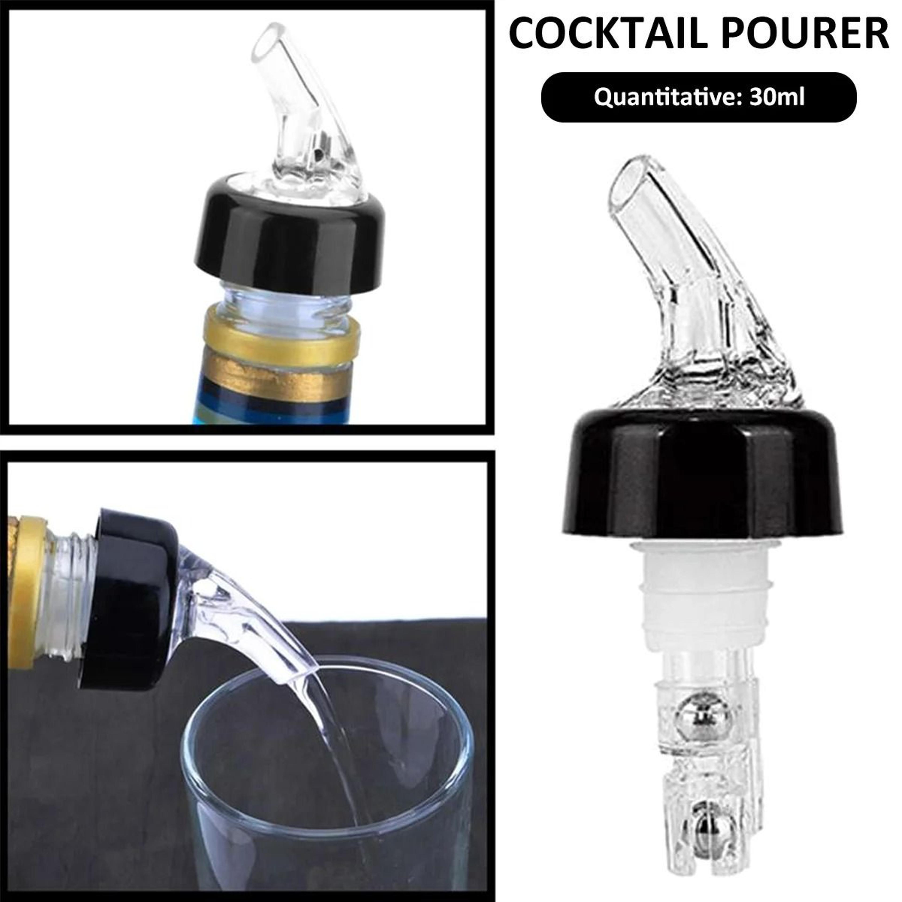 10-piece automatic measured bottle pourer set – clear quick-measure liquor dispenser