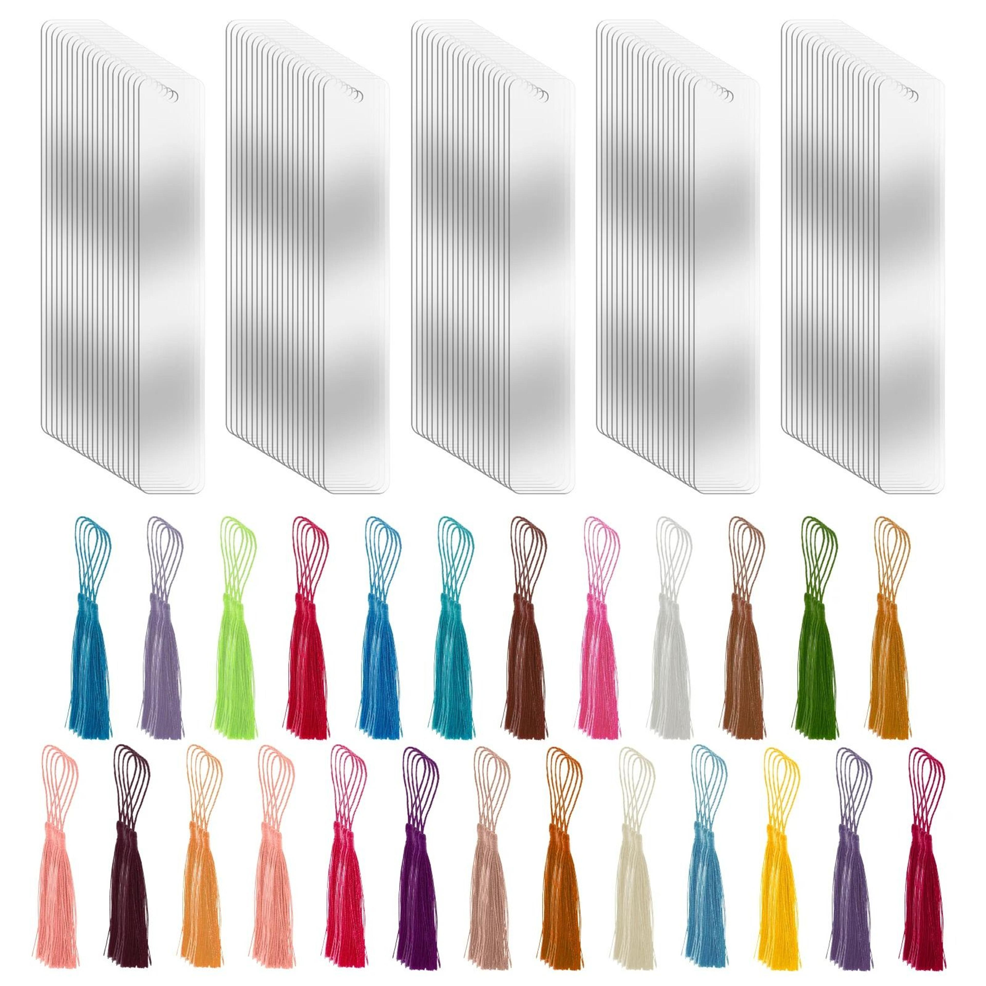 200-piece clear acrylic bookmark set – waterproof, corrosion-resistant blank markers for crafting
