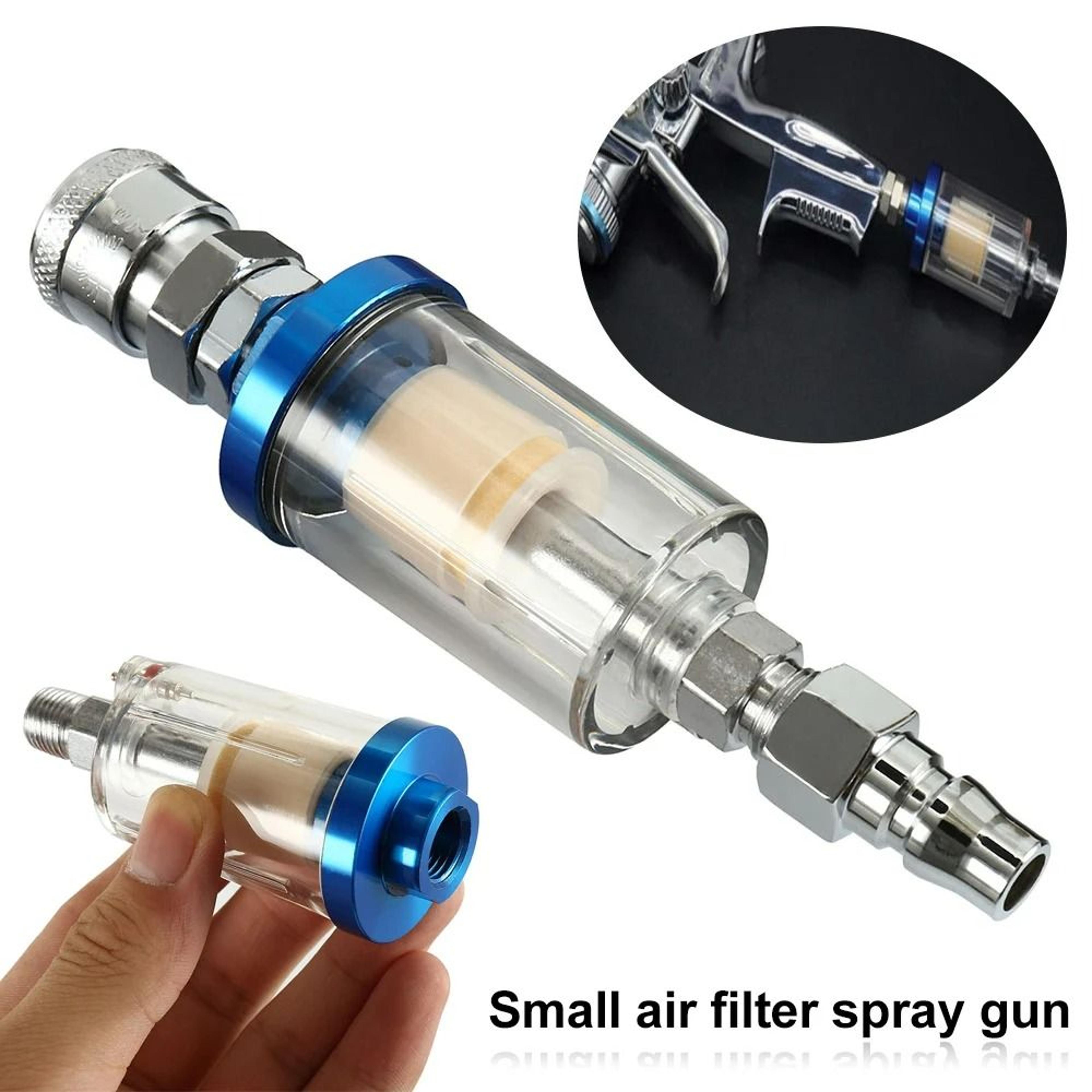 1/4-inch thread inline oil-water separator – clear painting moisture trap for spray guns and air compressors