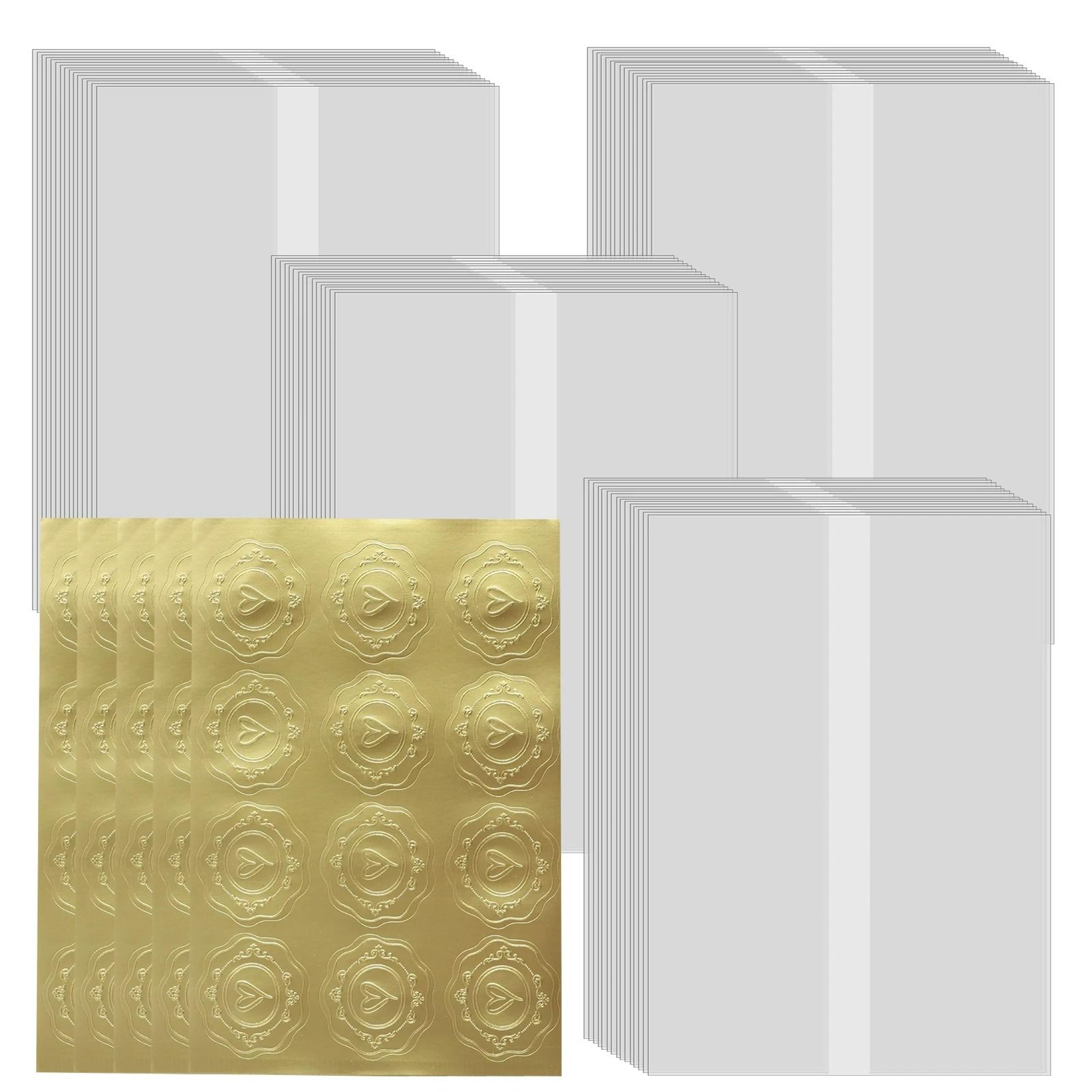 60-pack vellum jackets for 5x7 invitations – pre-folded thickened translucent wrap liners