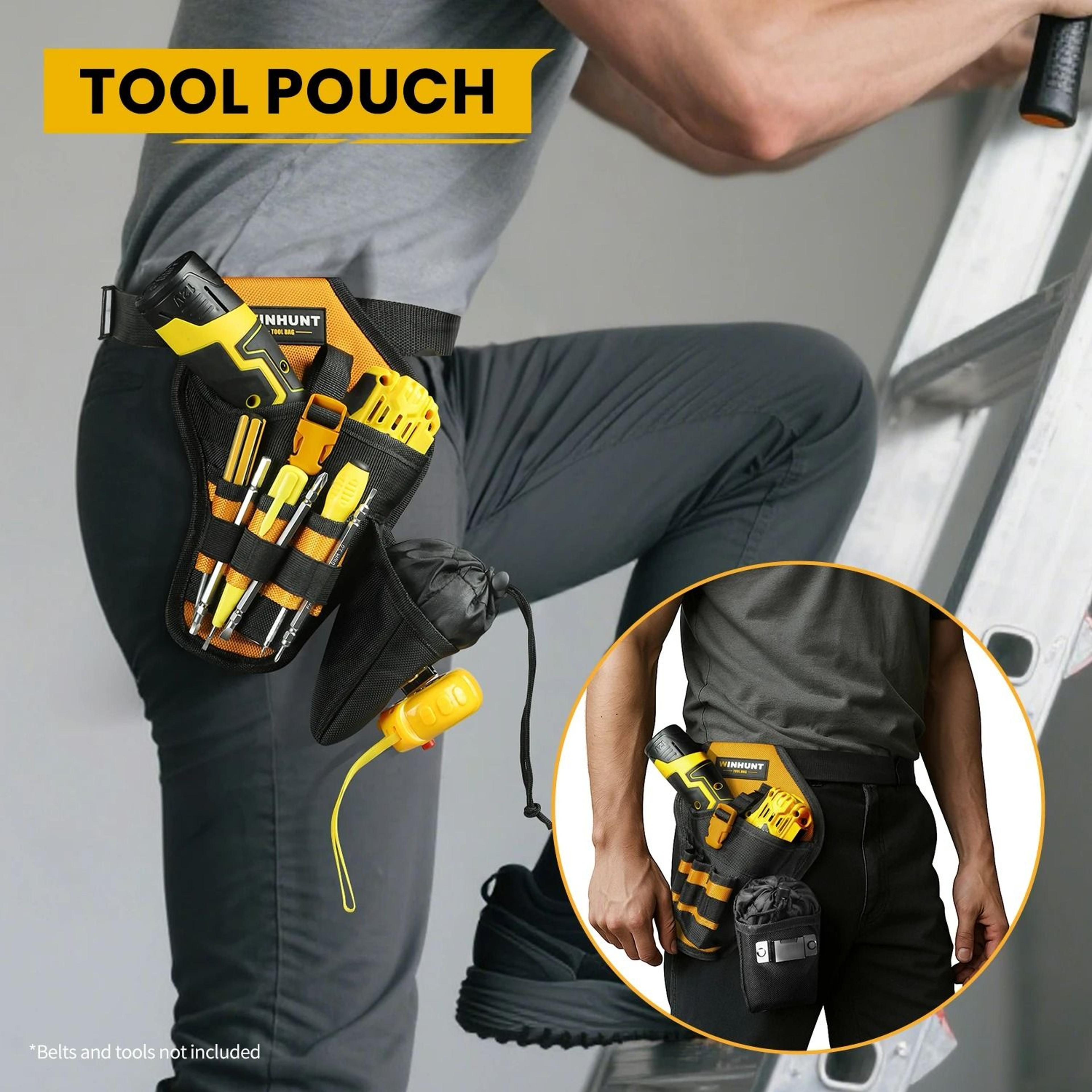impact driver holster – multi-pocket utility tool pouch with integrated bit storage