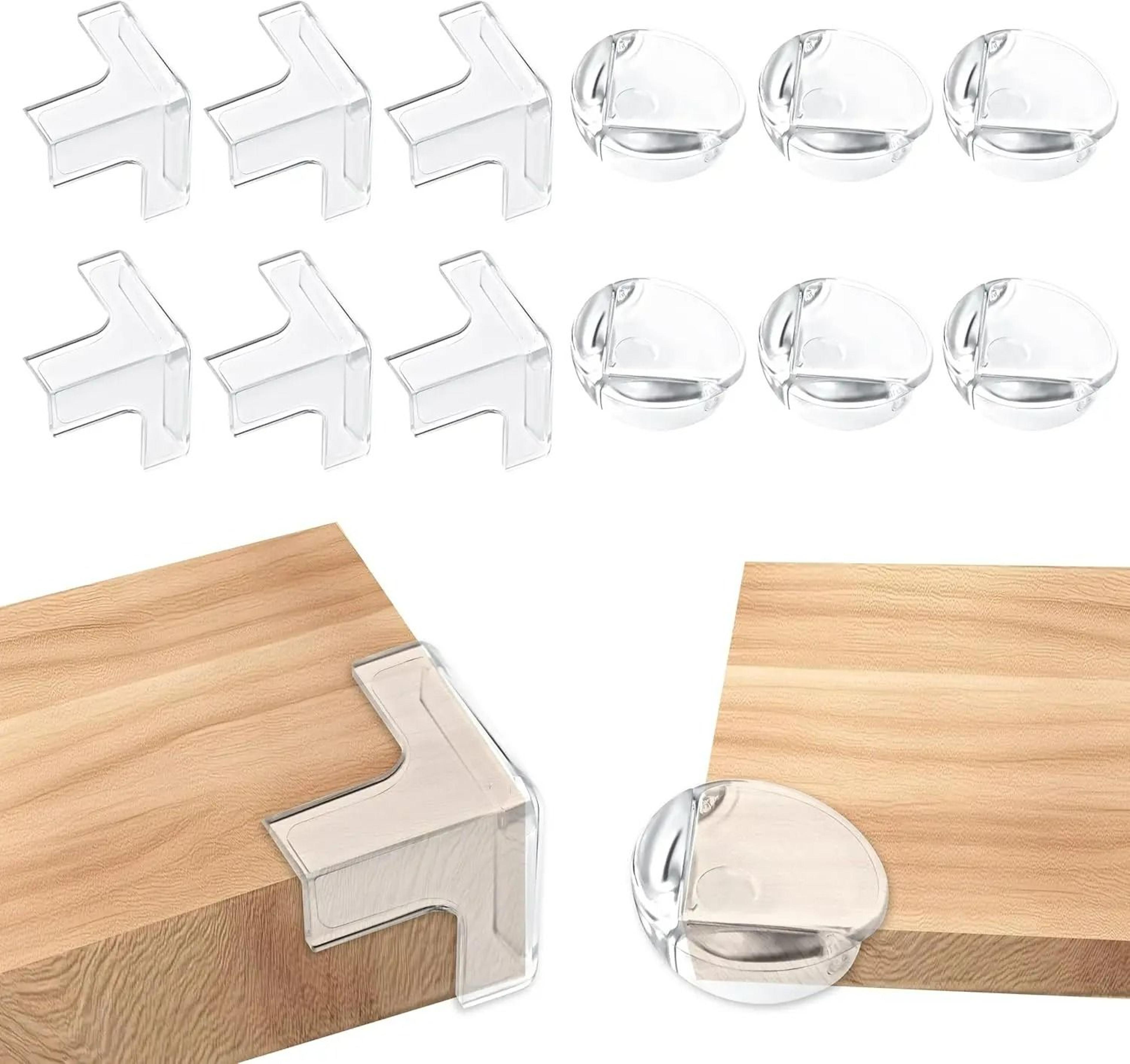 4-pack baby safety silicone corner protectors – soft transparent anti-collision guards for tables and furniture edges