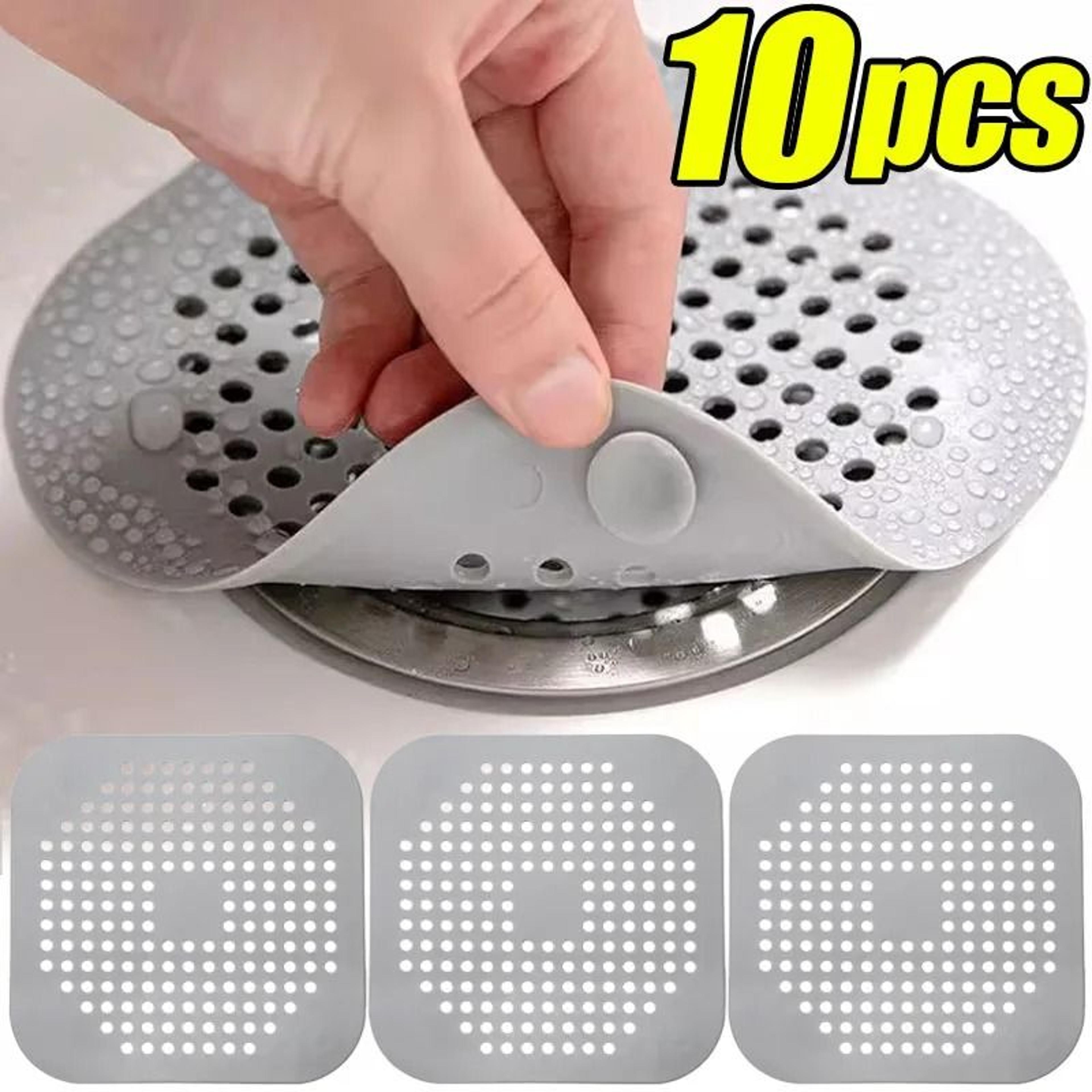 10-pack silicone kitchen and bathroom strainer plugs – universal shower drain hair catcher and sink stopper set