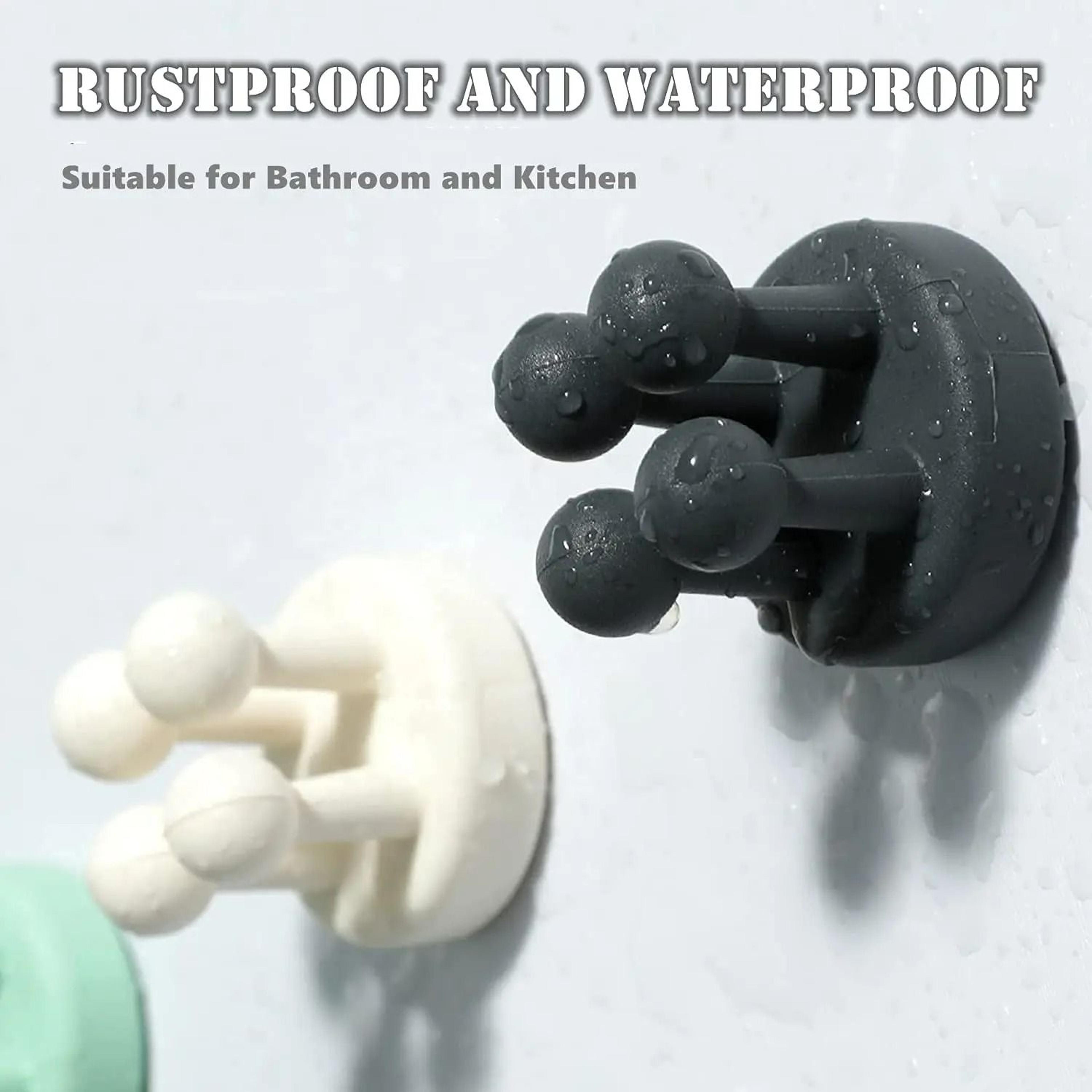 silicone multi-function toothbrush holders – waterproof self-adhesive wall hooks for bathroom and kitchen