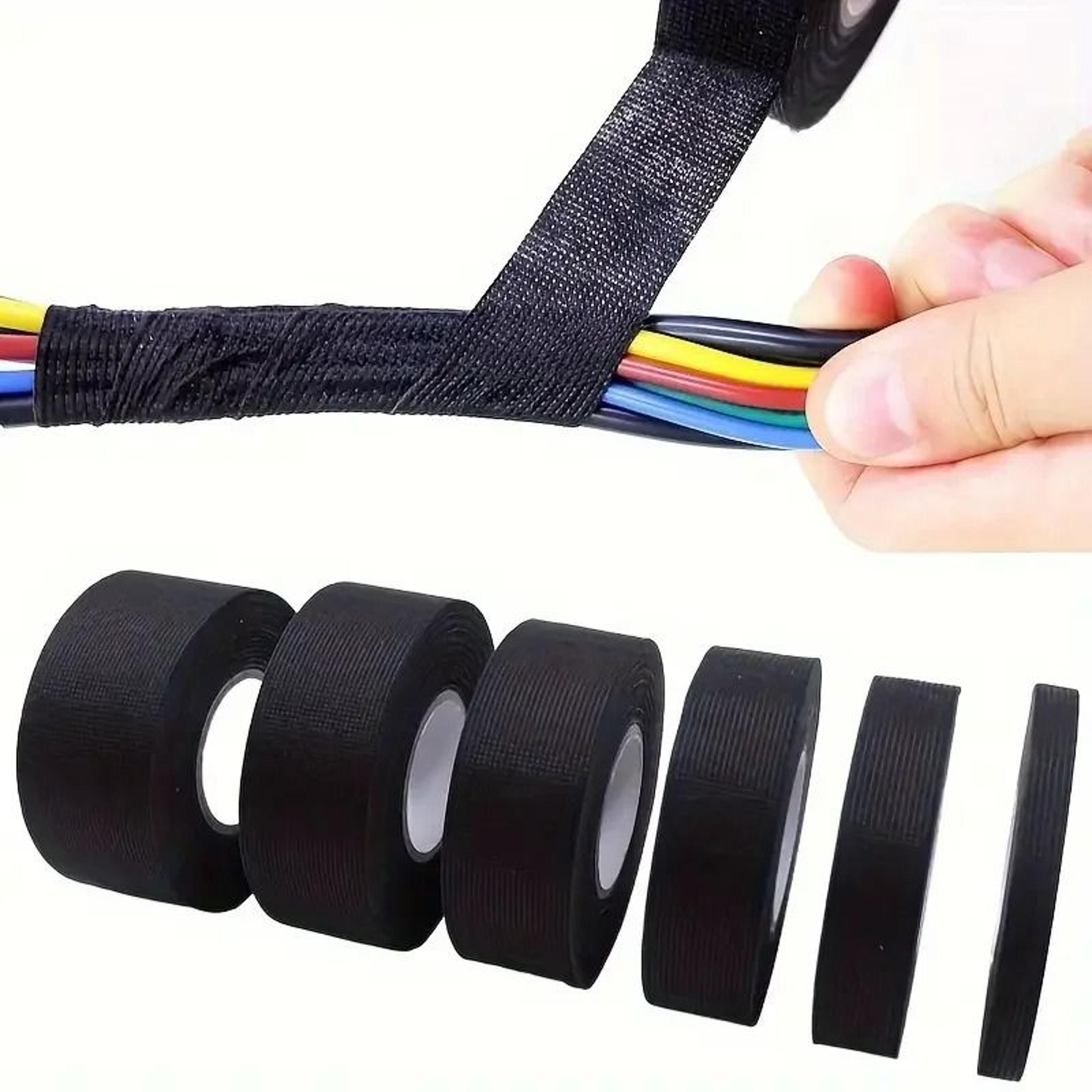 black electrical fabric tape heat-resistant wire harness insulation tape for automotive wiring and cable management