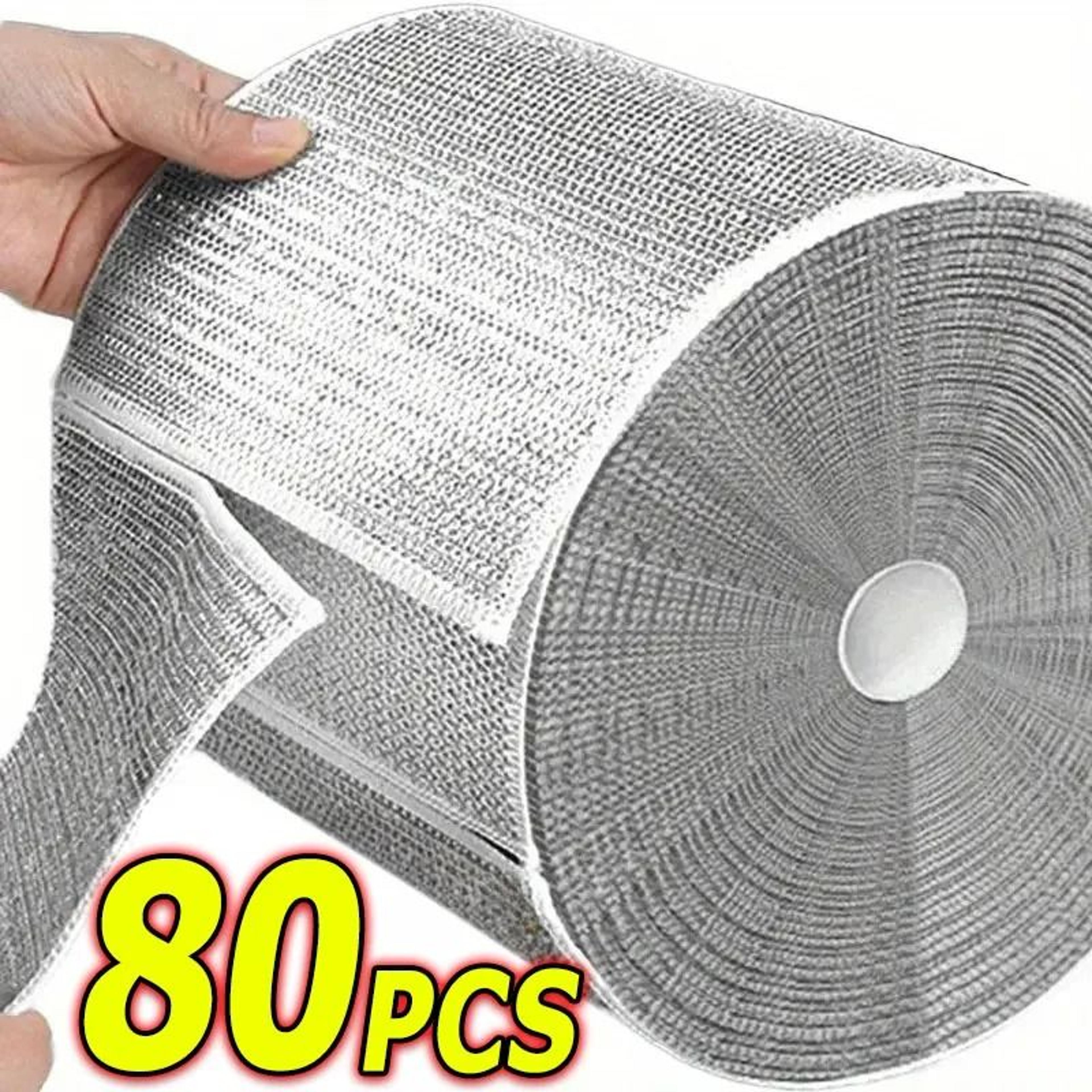thickened double-sided steel wire magic cleaning cloths (80-piece set)