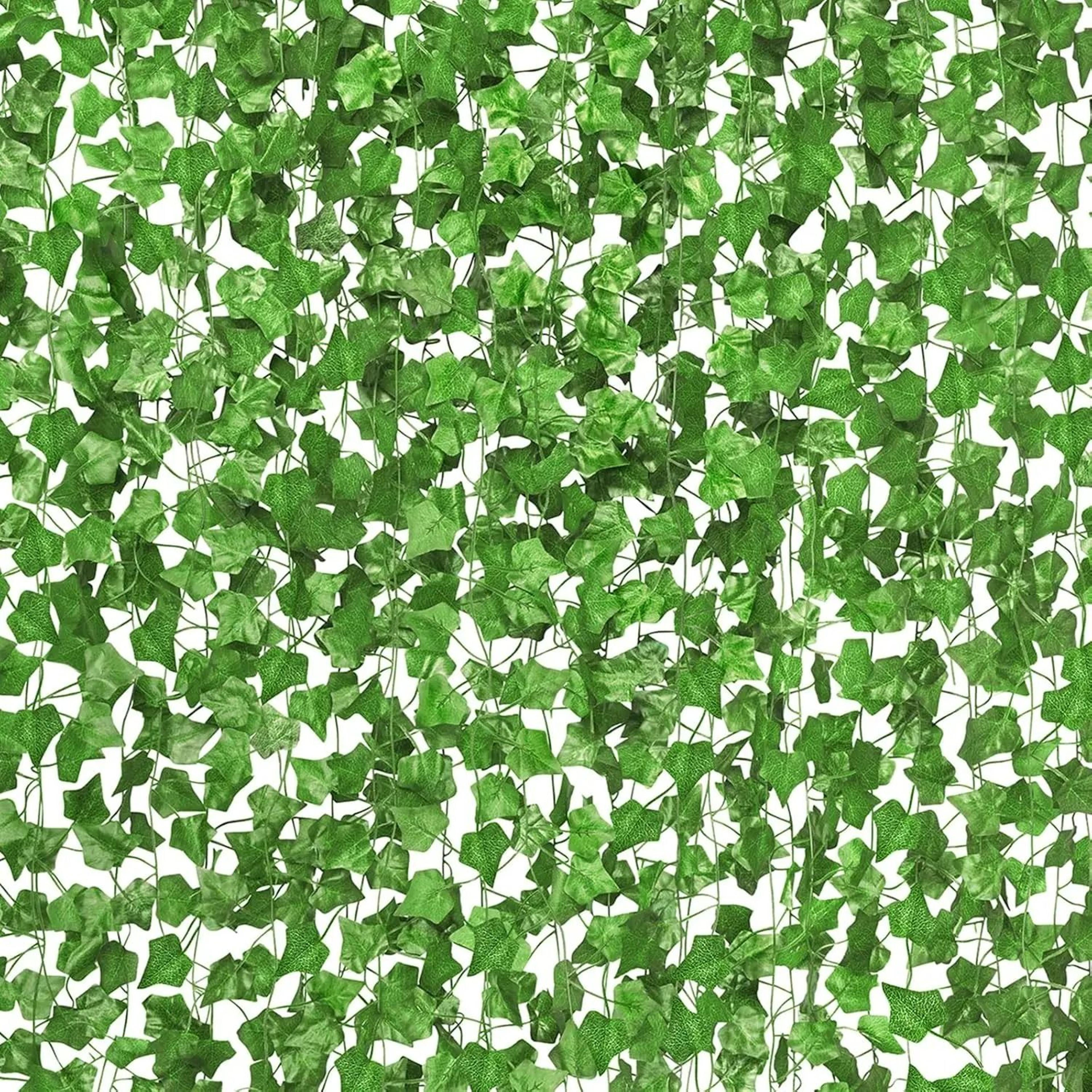 lifelike artificial green ivy leaf garland (6.5 ft strand)