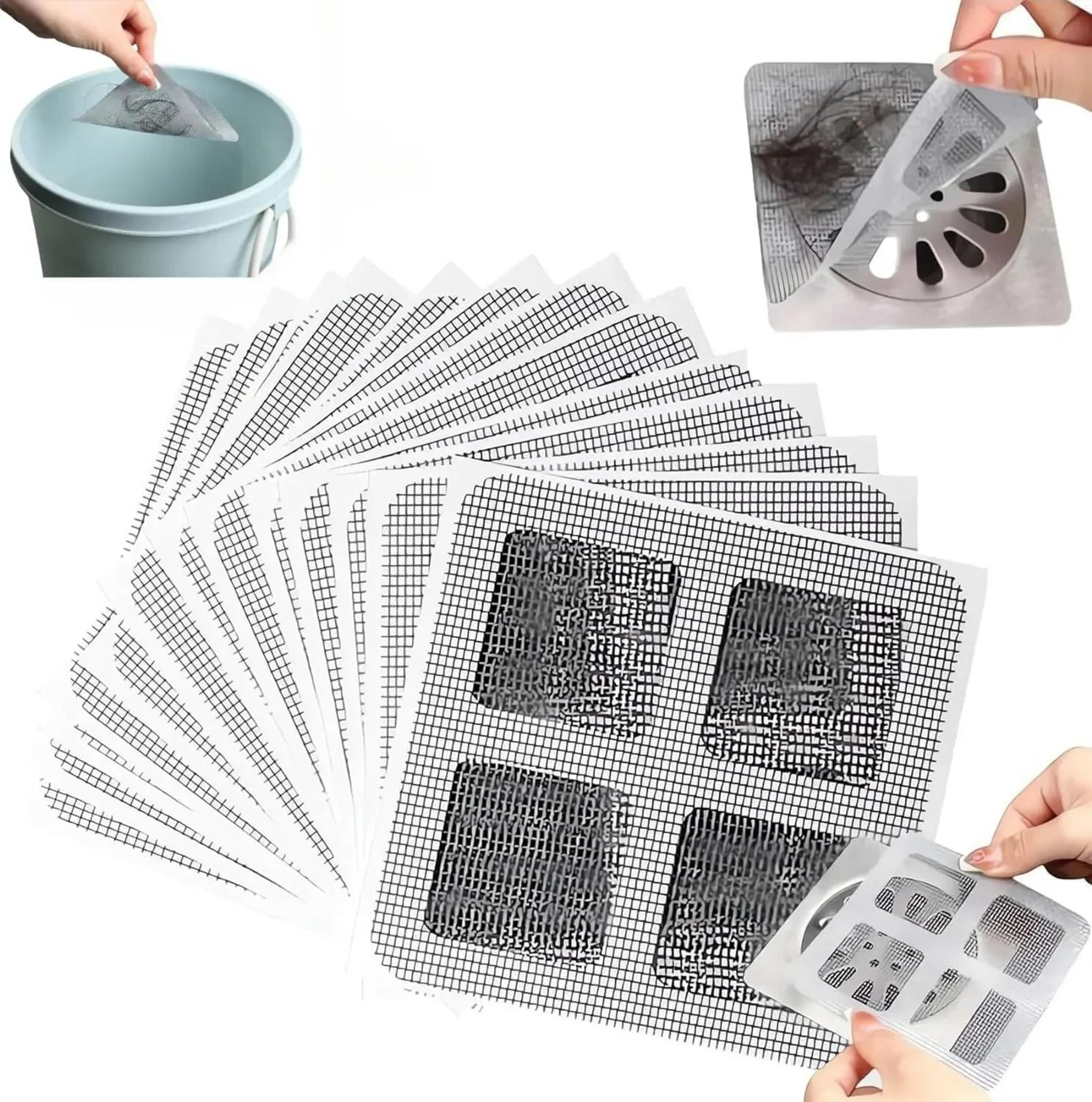 disposable shower drain hair catcher mesh stickers (50-piece pack)