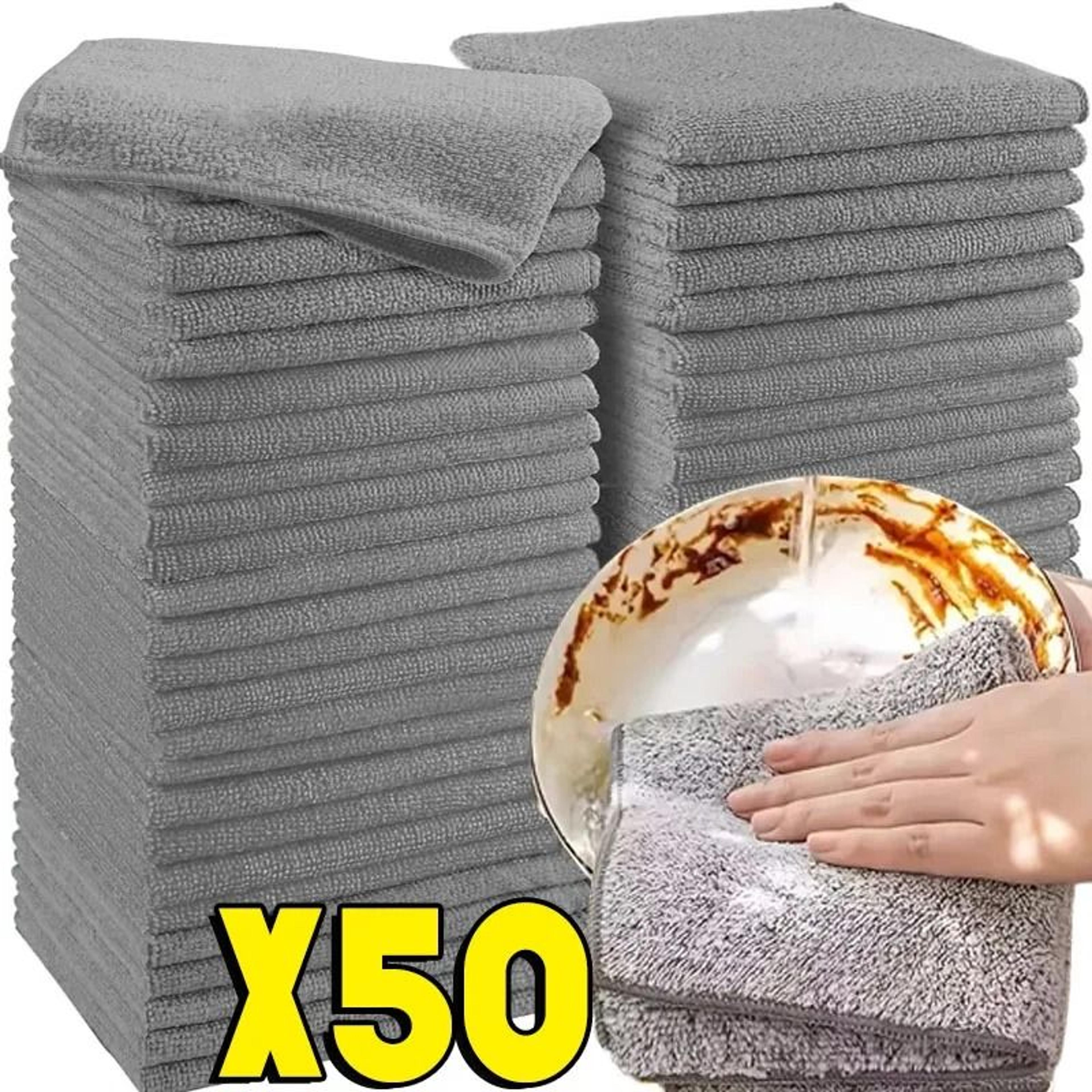 bamboo charcoal thickened absorbent dishcloths (50-piece set)