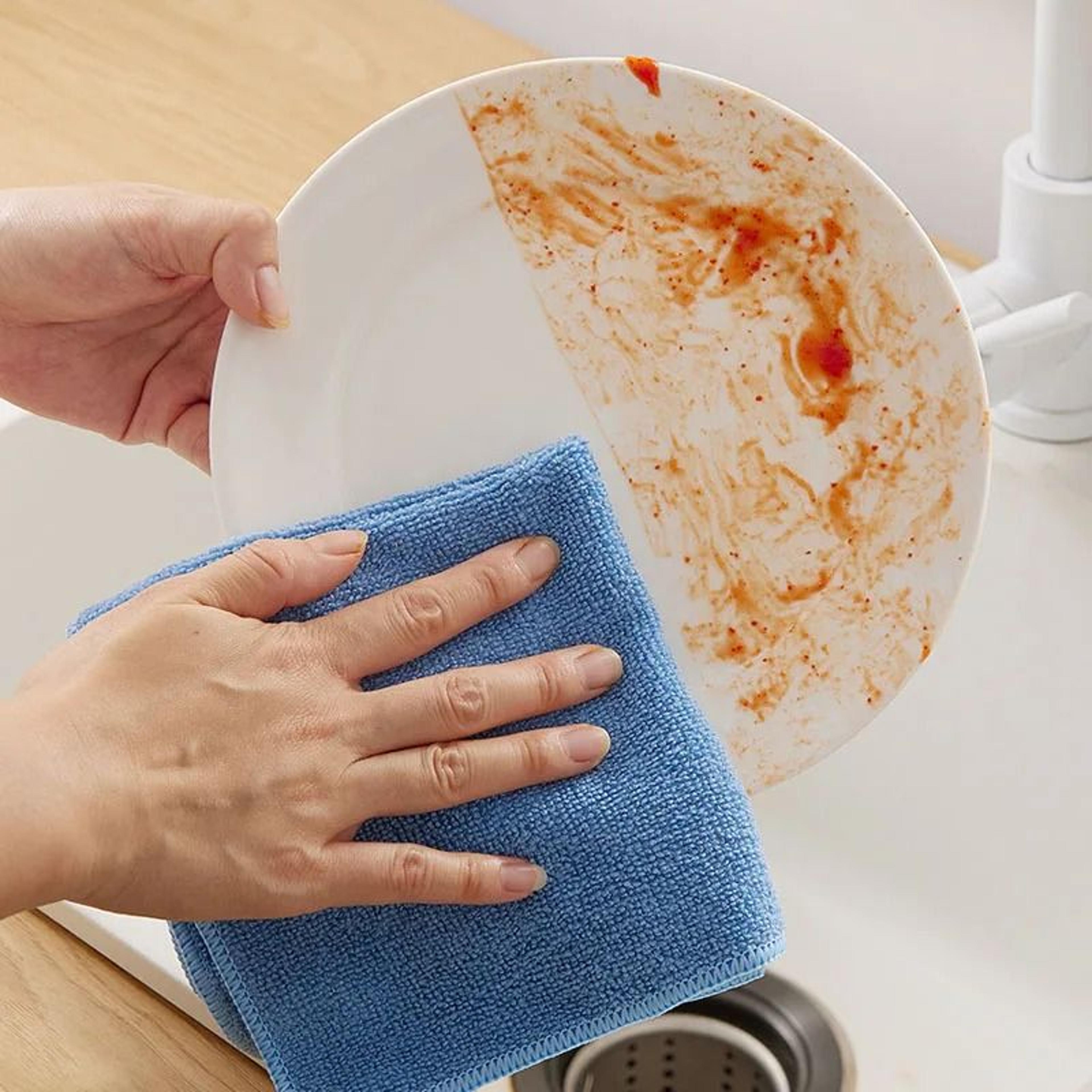 multi-surface microfiber kitchen and bathroom cleaning cloths