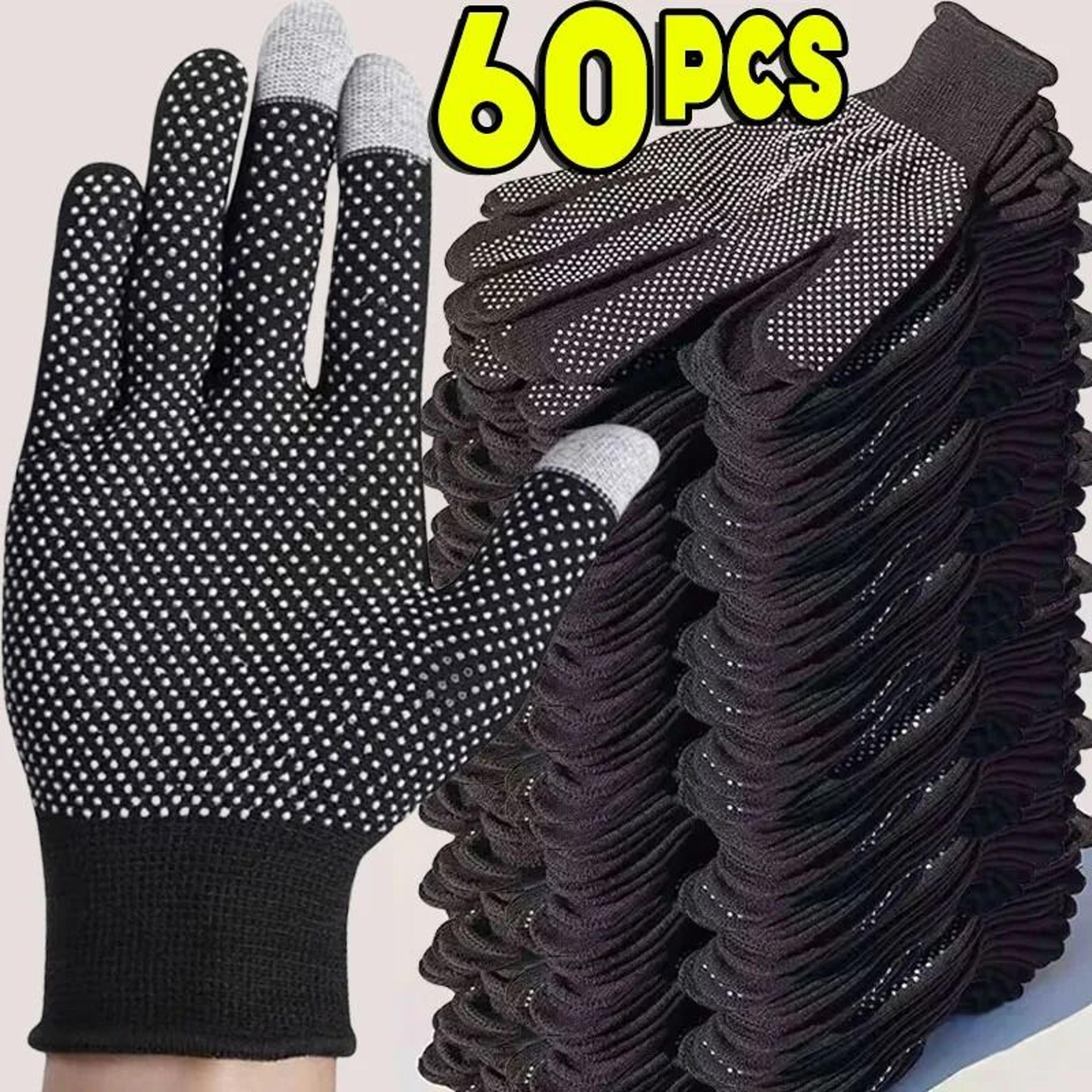 multi-purpose breathable nylon touchscreen grip gloves (30-pair bulk pack)