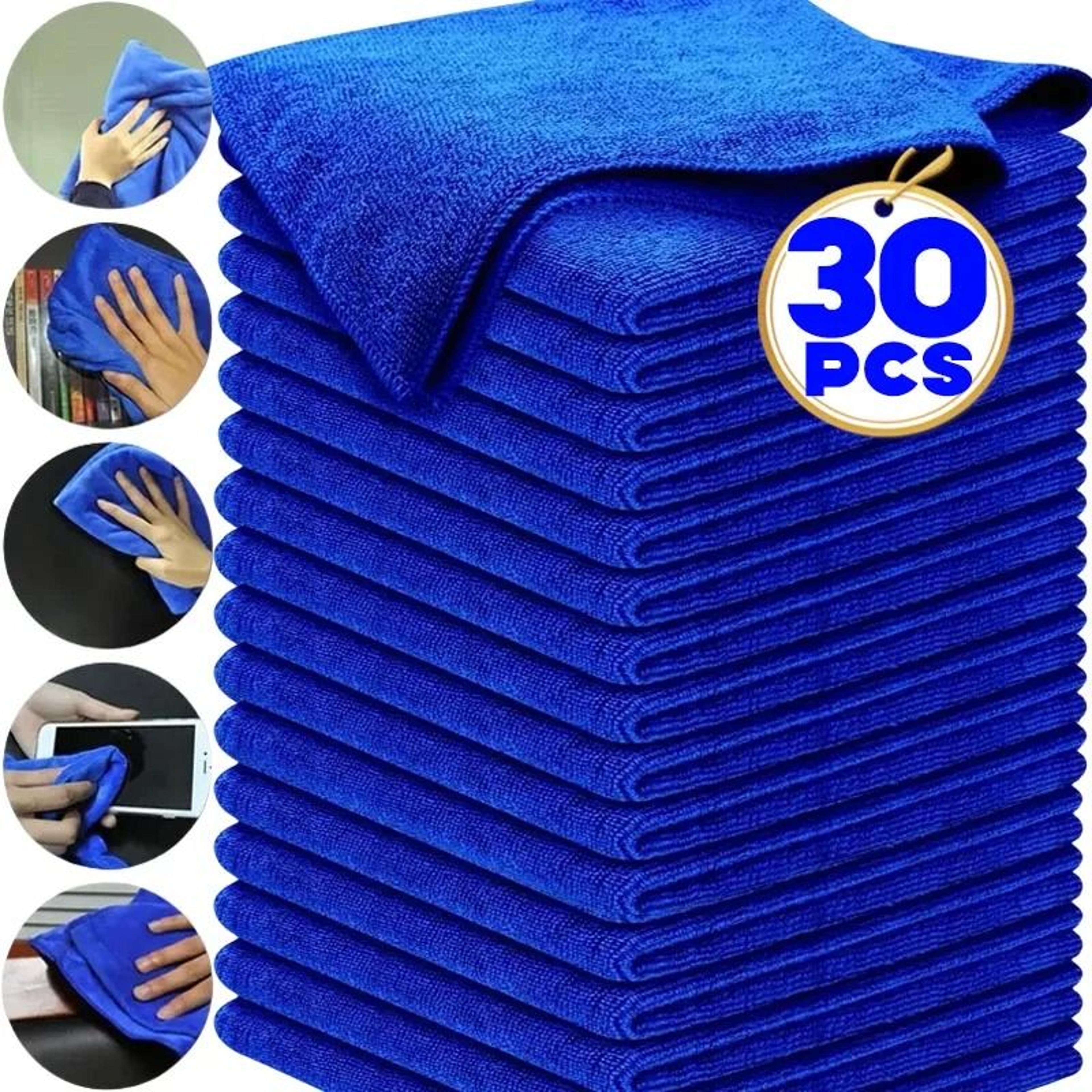 premium multi-surface microfiber car wash and home cleaning towels (30-piece pack)