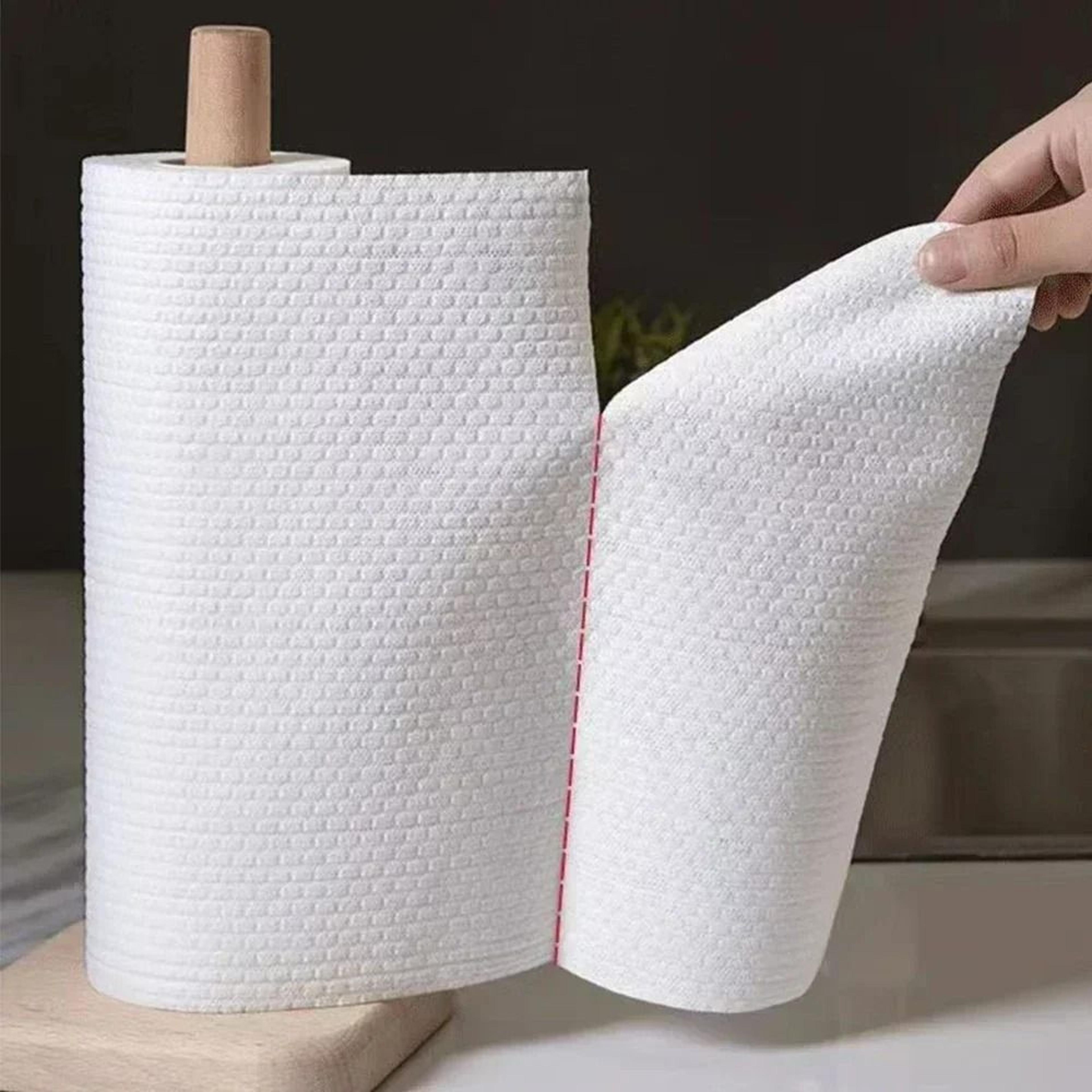 reusable non-woven kitchen cleaning rags (50-piece single roll)