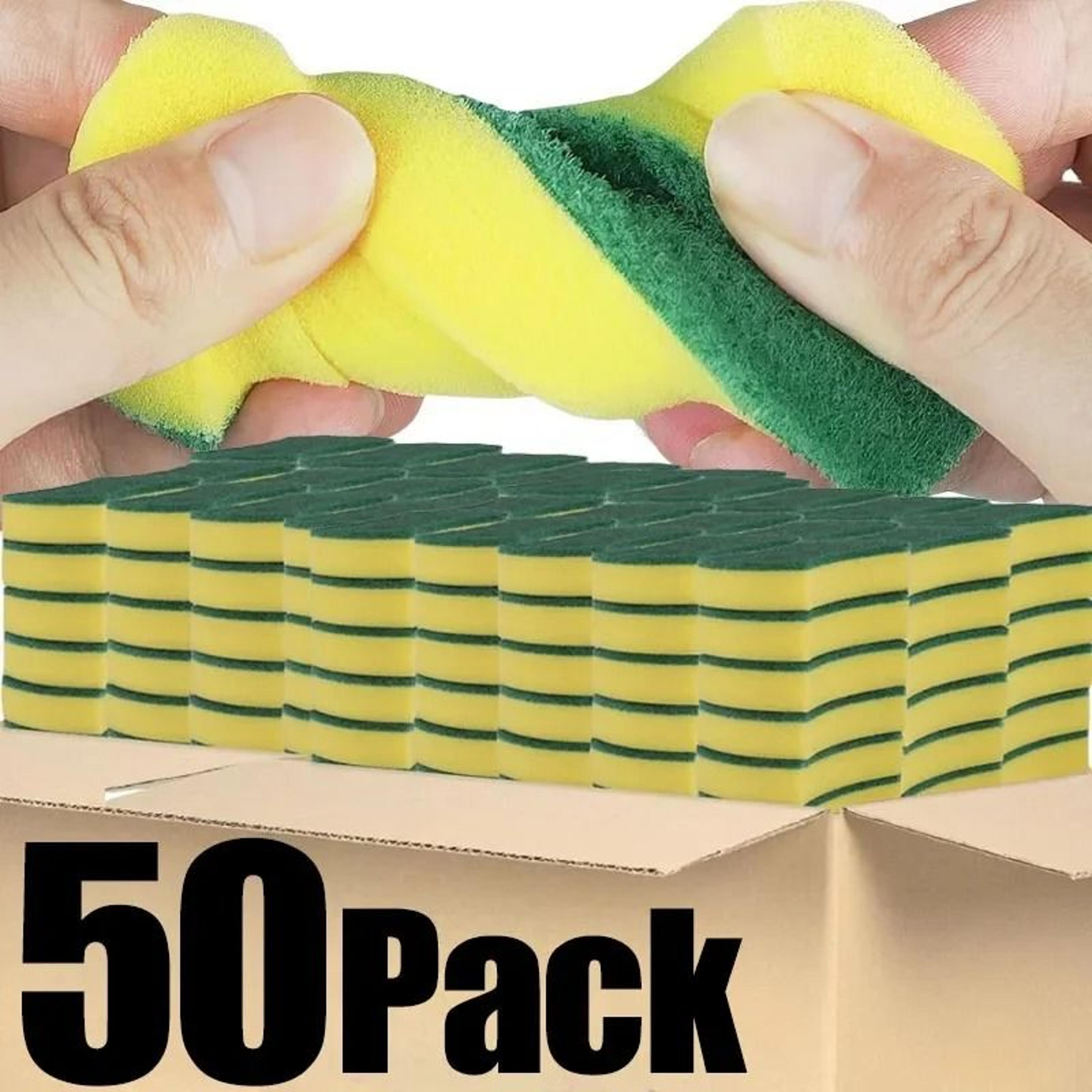 heavy-duty multi-surface kitchen scouring sponges (50-piece bulk pack)