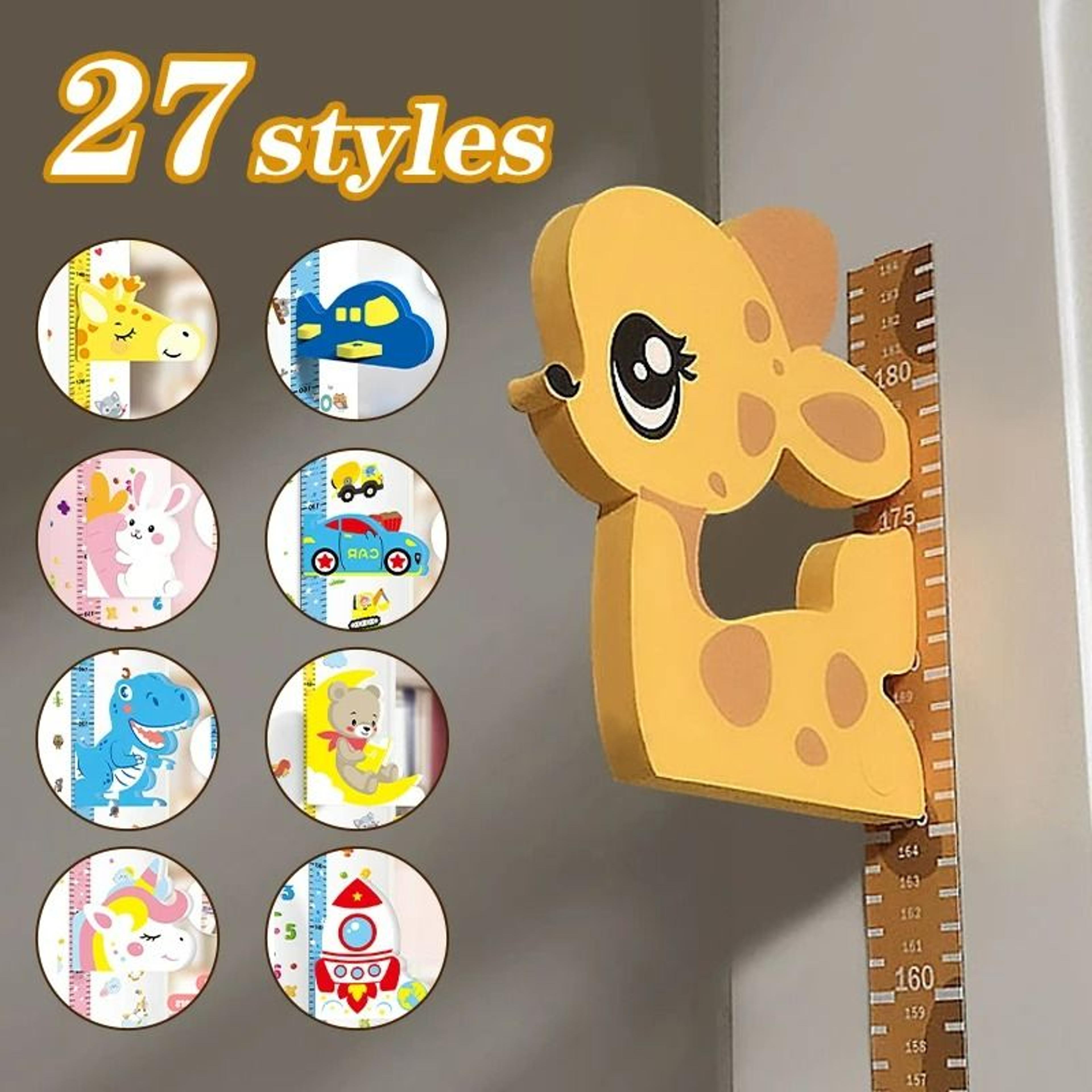 3d magnetic cartoon growth chart & baby height wall sticker