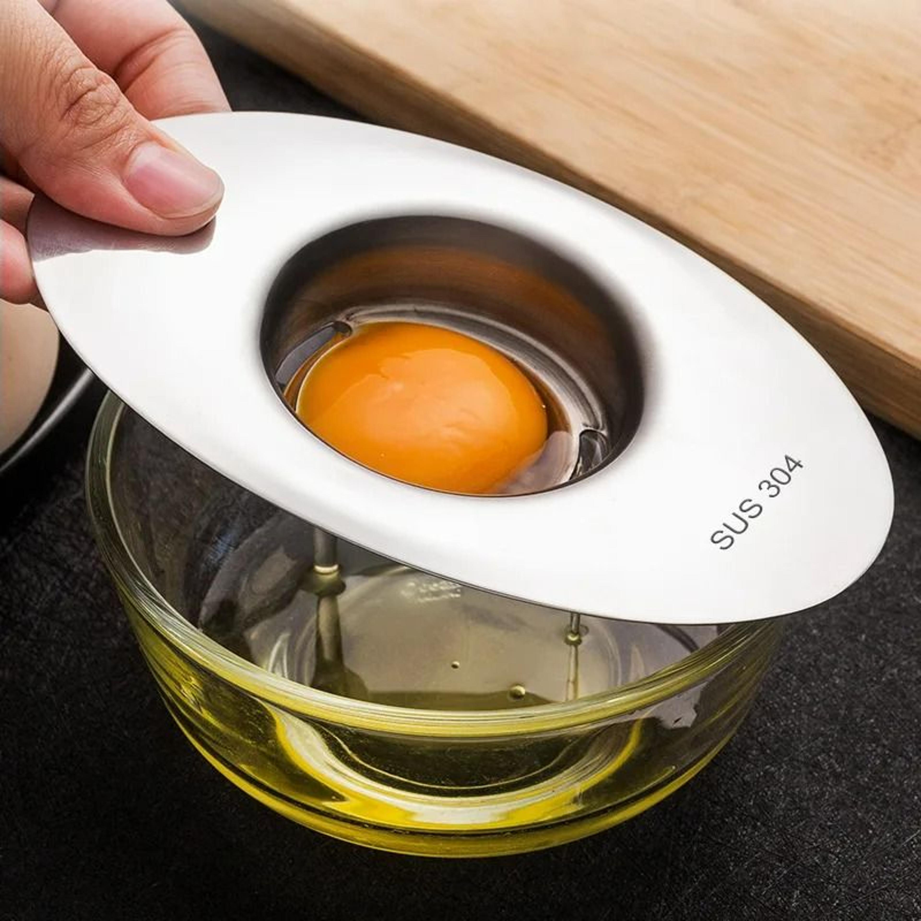 premium stainless steel egg white separator spoon