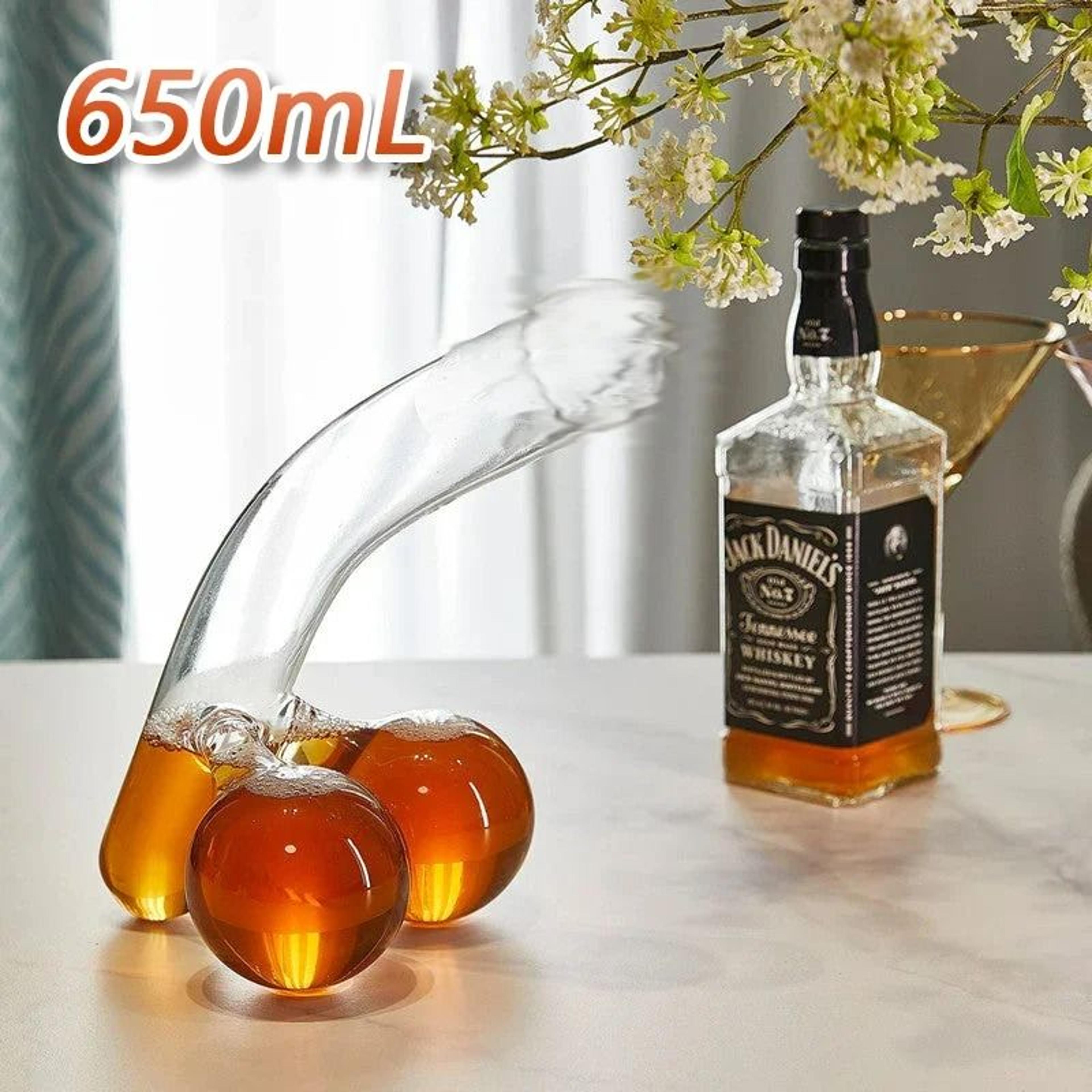 premium "big bird" flipping the bird middle finger glass decanter