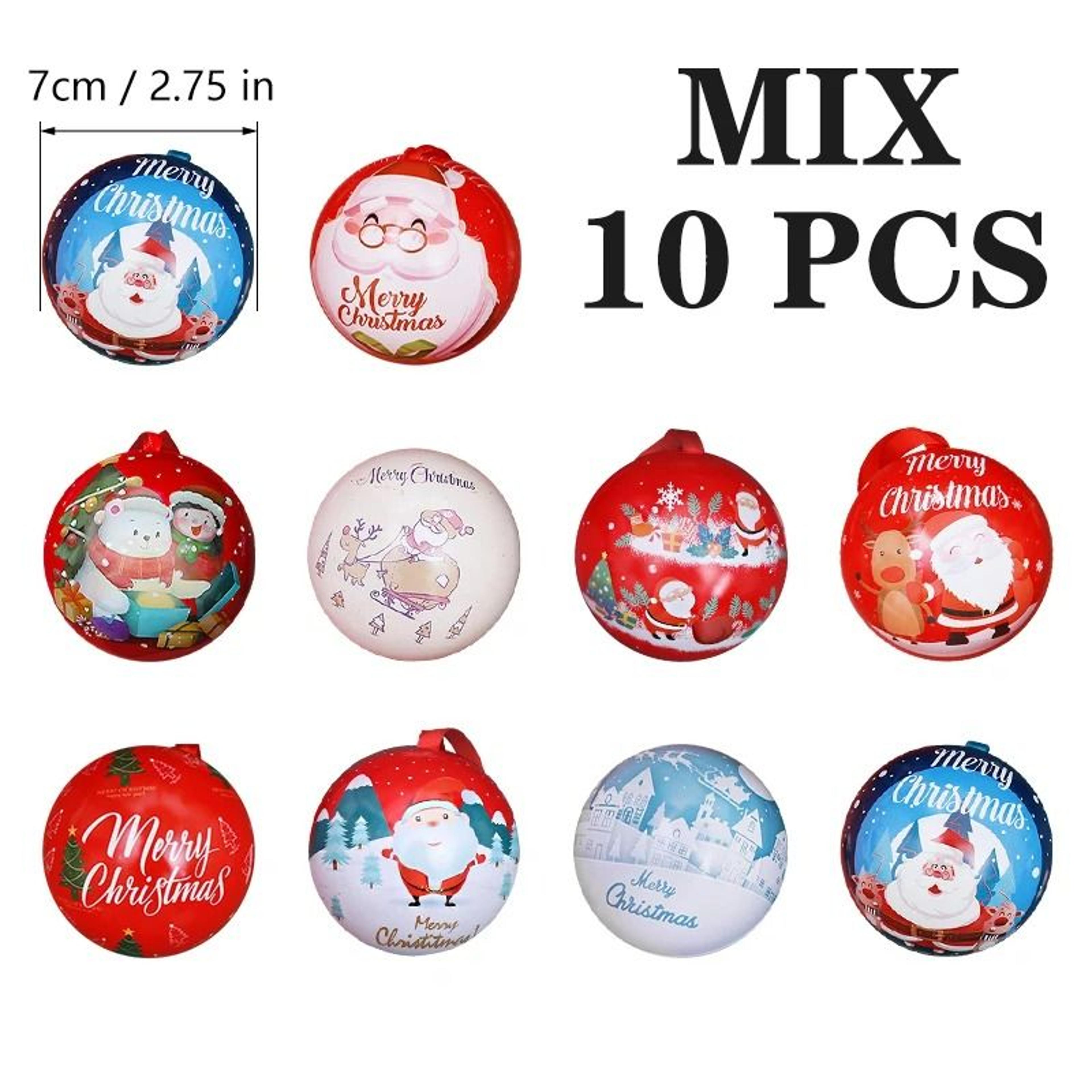 tinplate christmas ball candy box ornaments