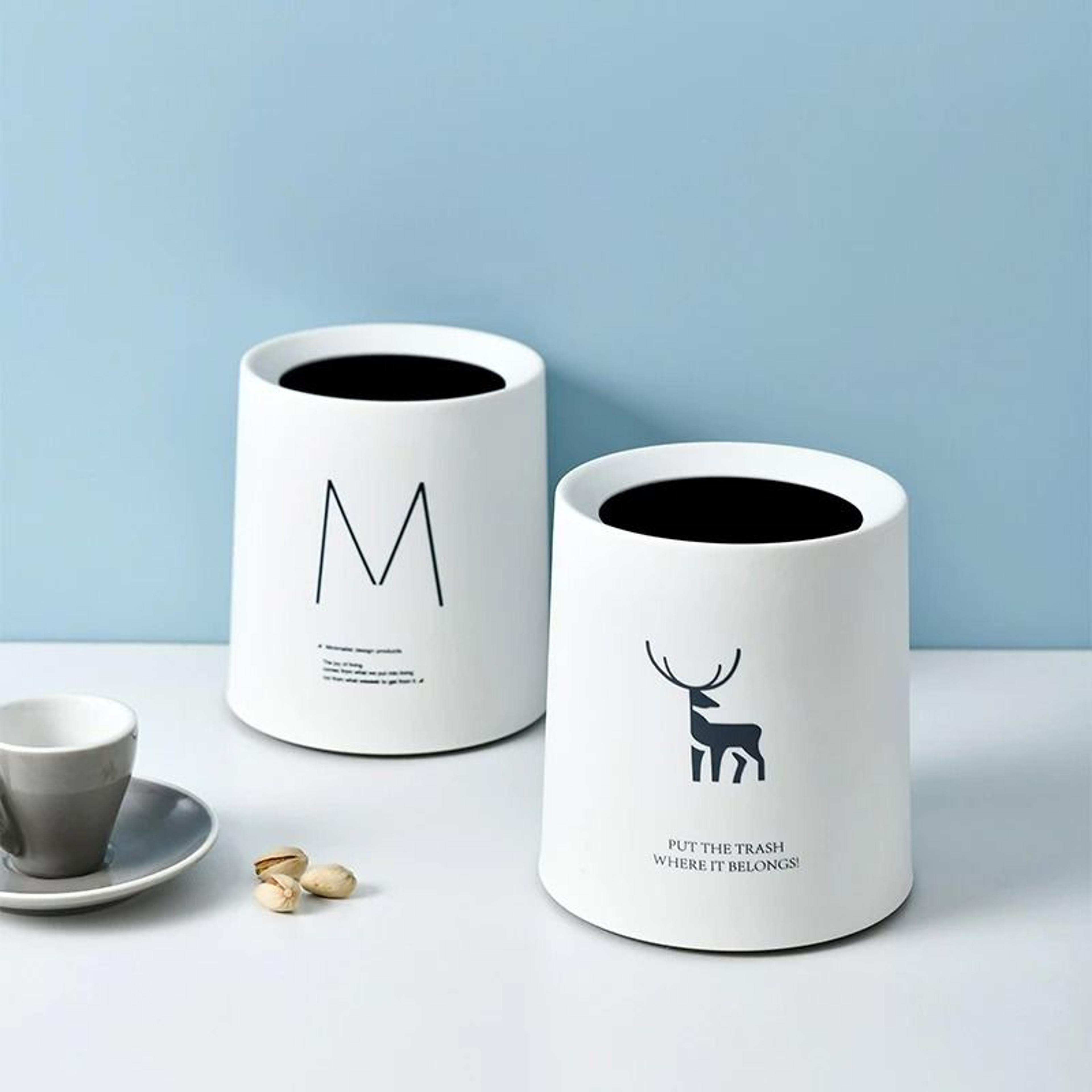 nordic minimalist double-layer desktop mini trash can