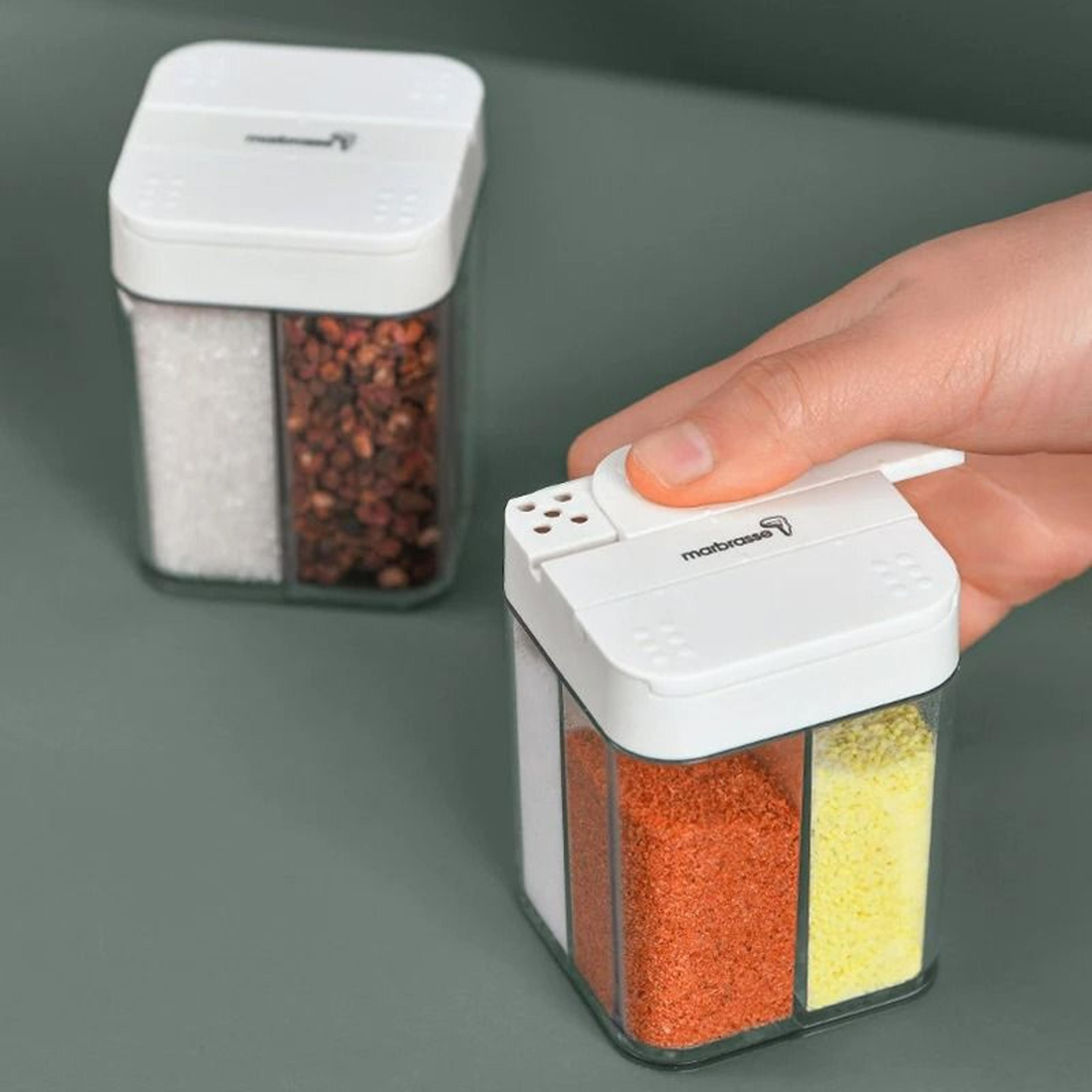 4-compartment hand-press seasoning box set