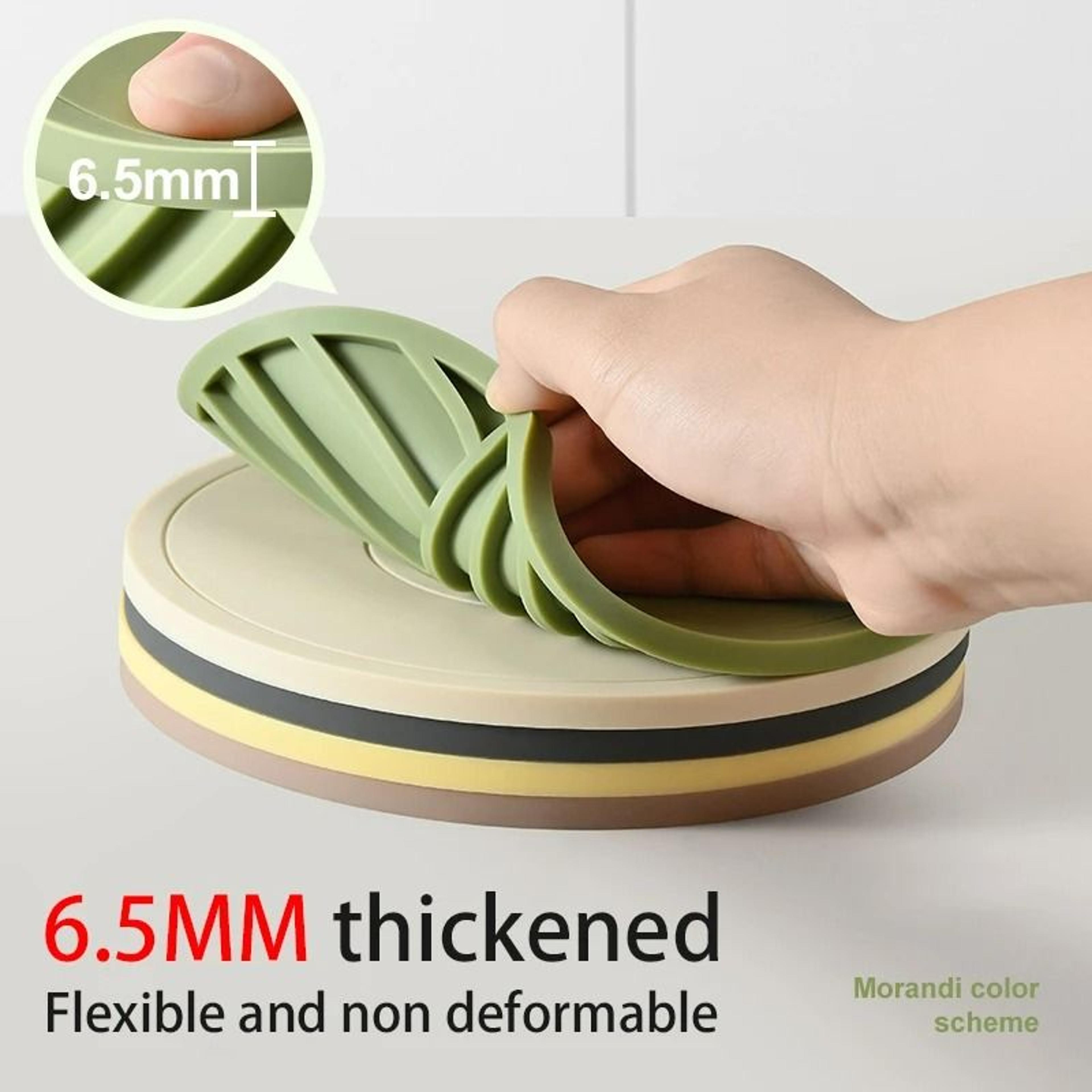 multi-size round silicone trivet & heat insulation meal mat