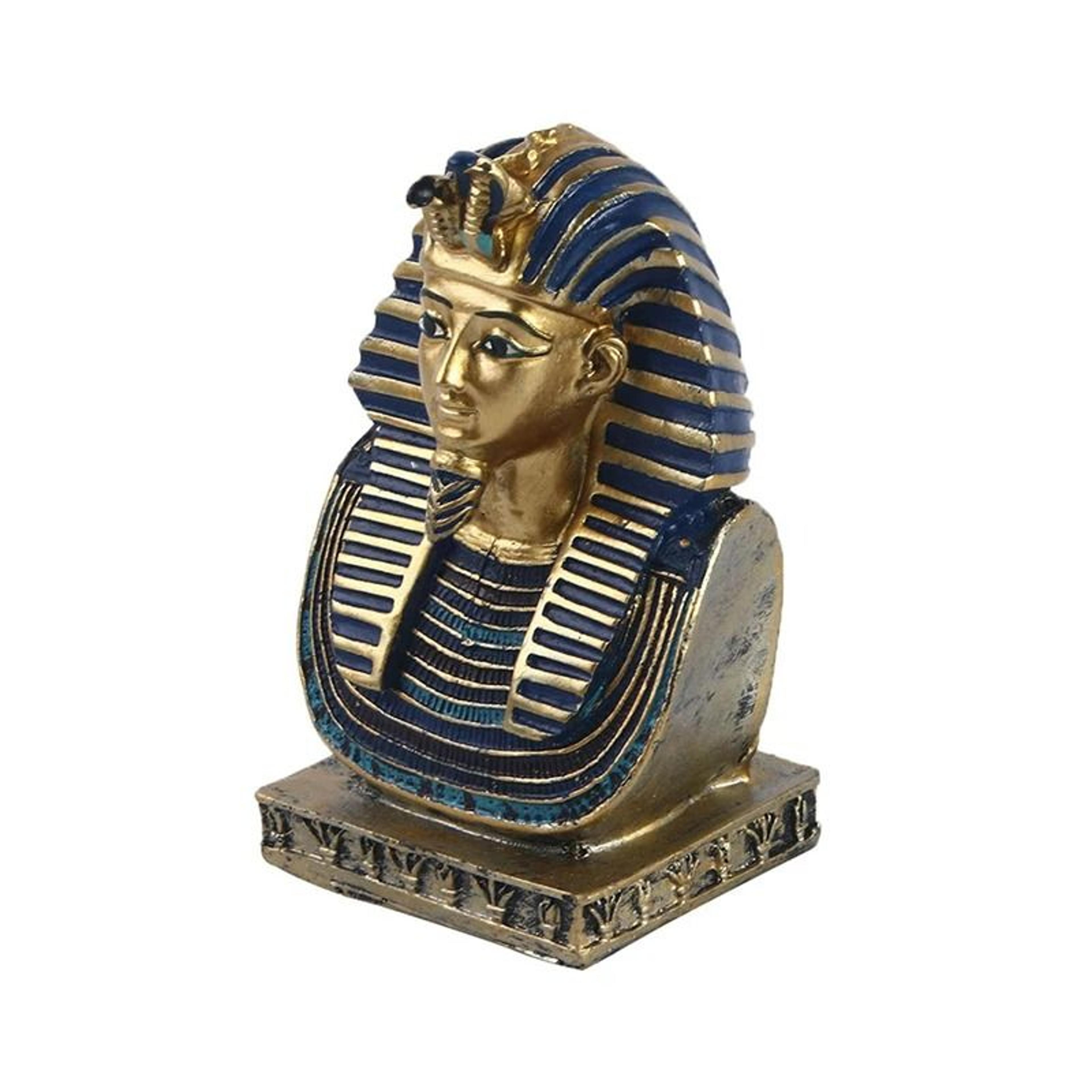 egyptian pharaoh & cleopatra resin head ornament