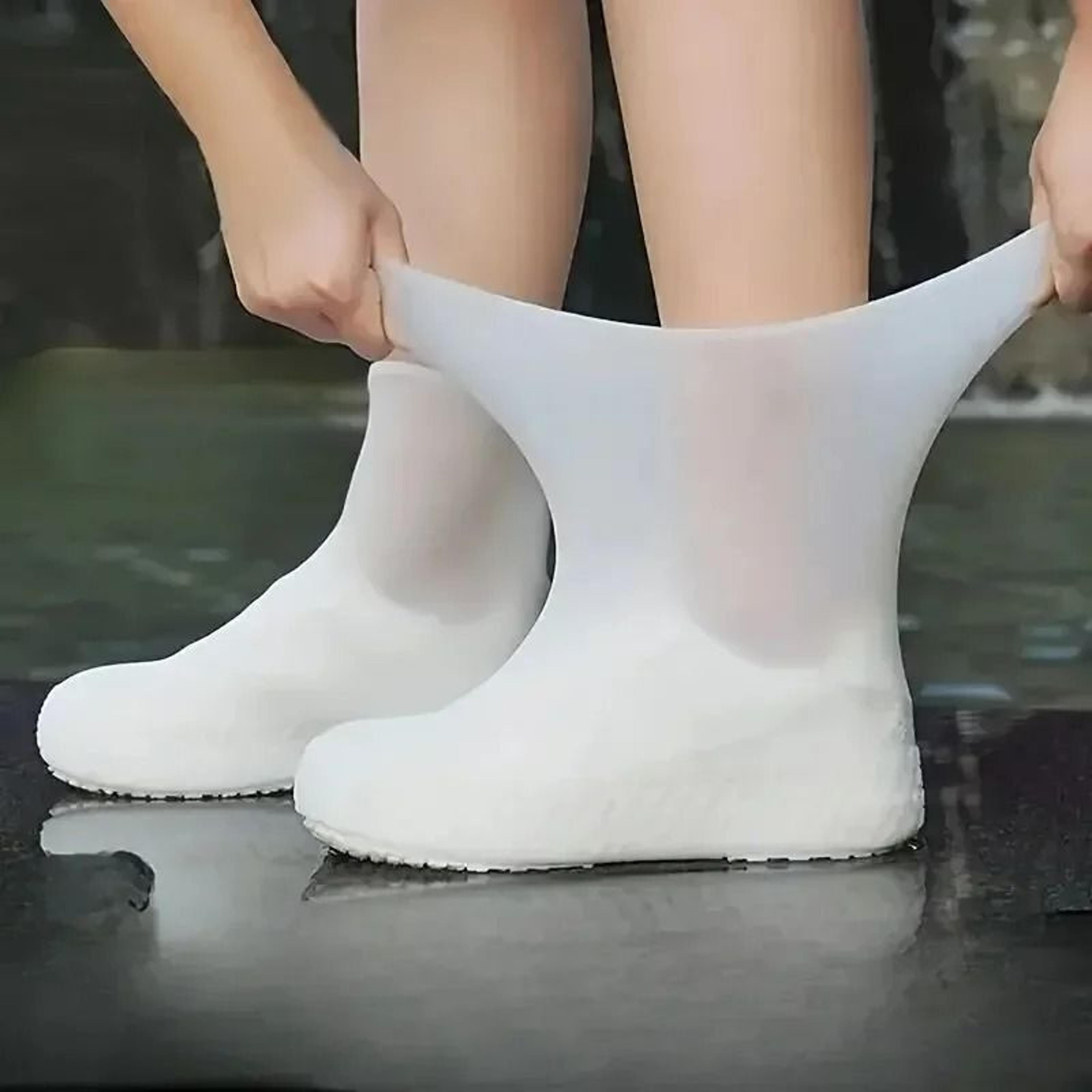 reusable silicone waterproof shoe covers & rain boot overshoes