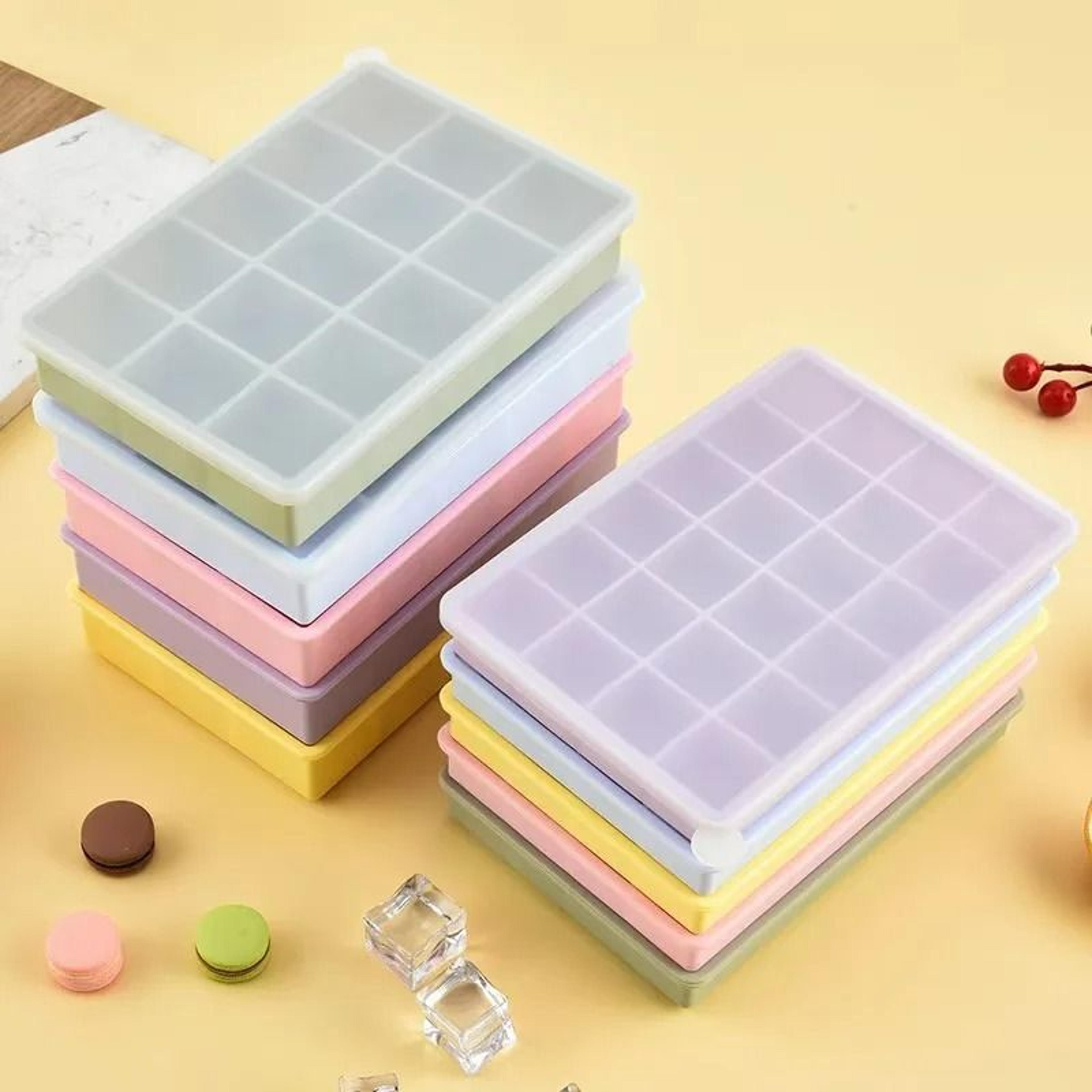 24-grid flexible silicone ice cube mold