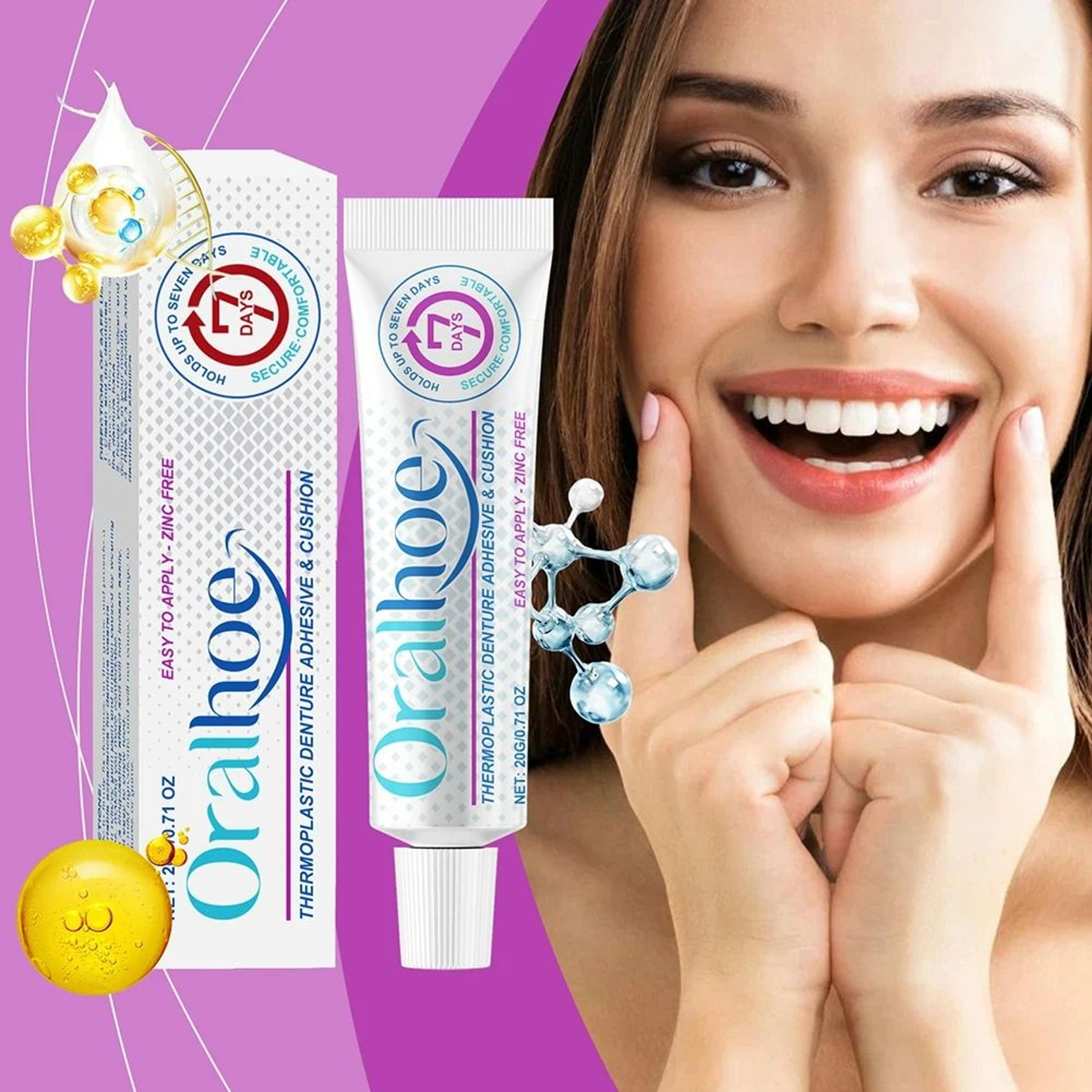 thermoplastic denture reliner adhesive cream