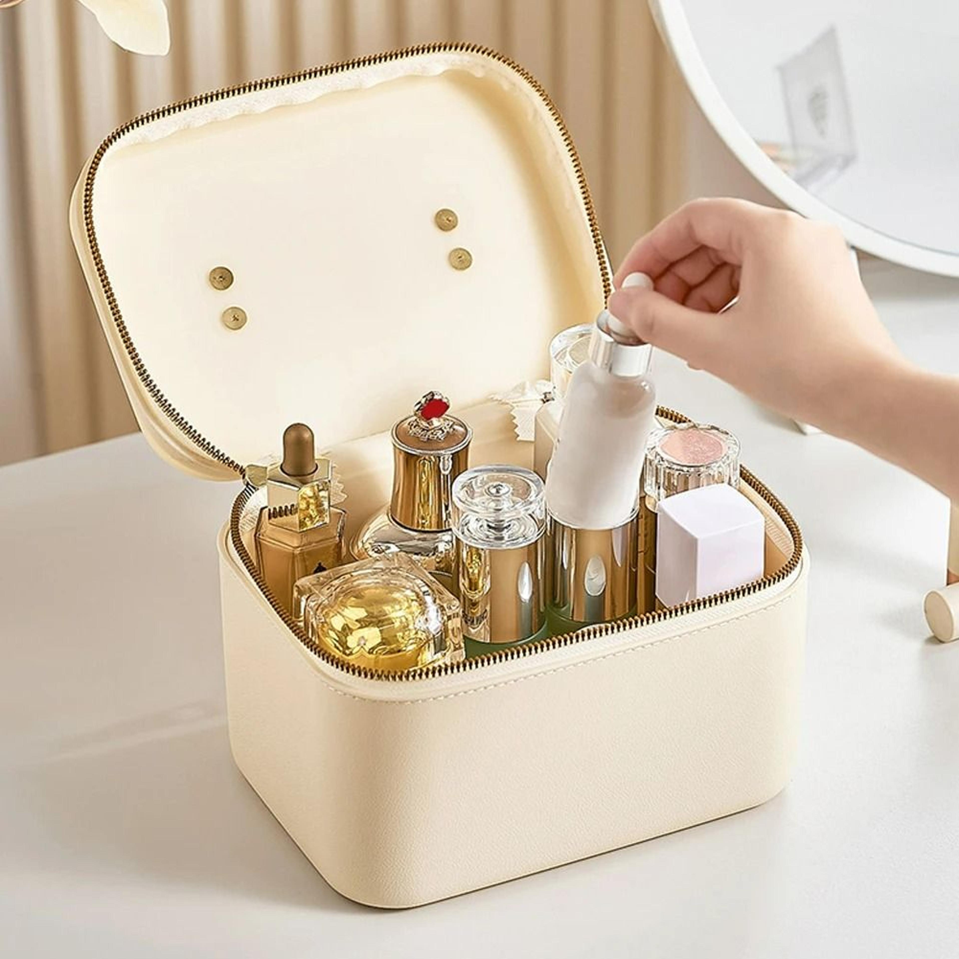 large-capacity waterproof travel makeup case