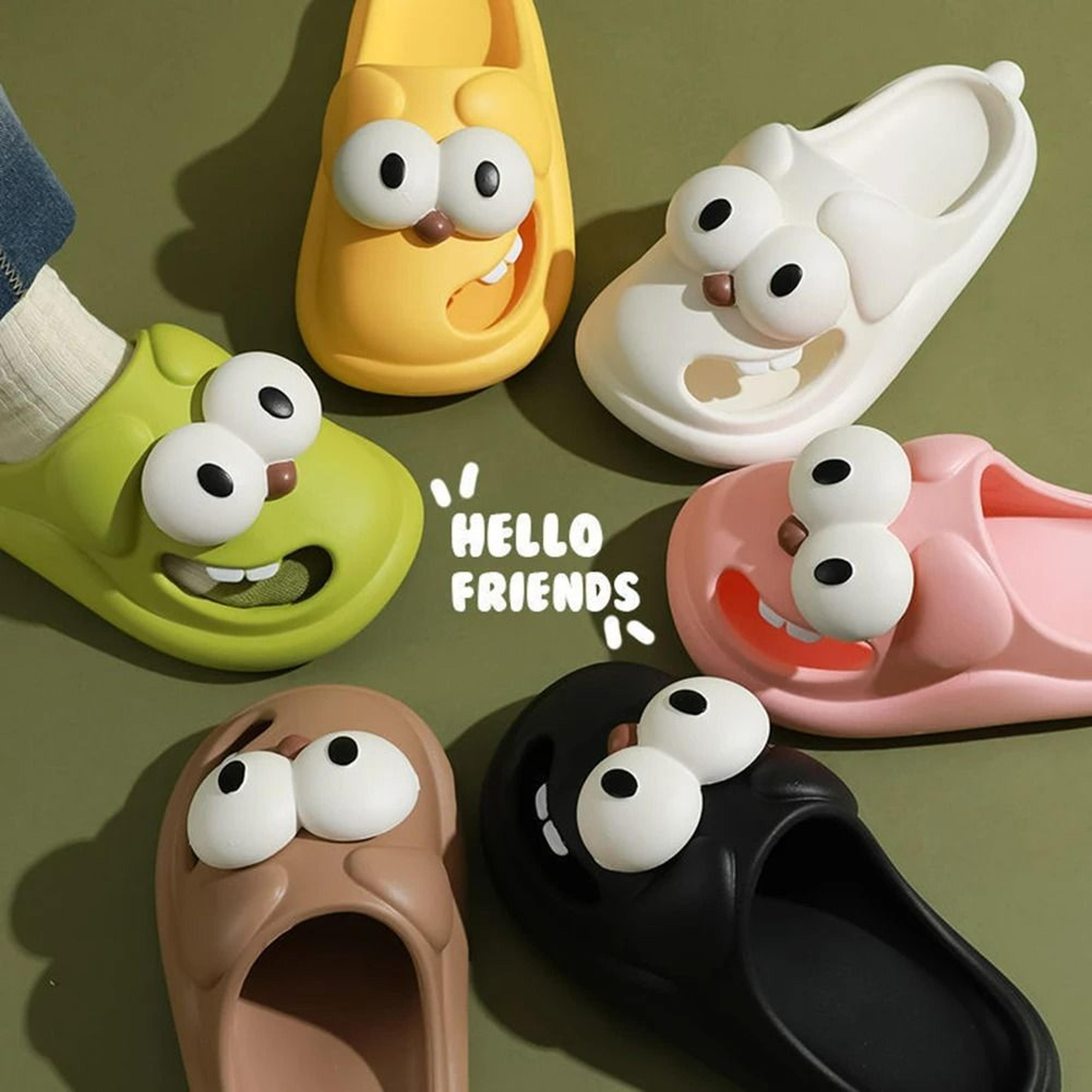 cartoon big-eyed dog home slippers