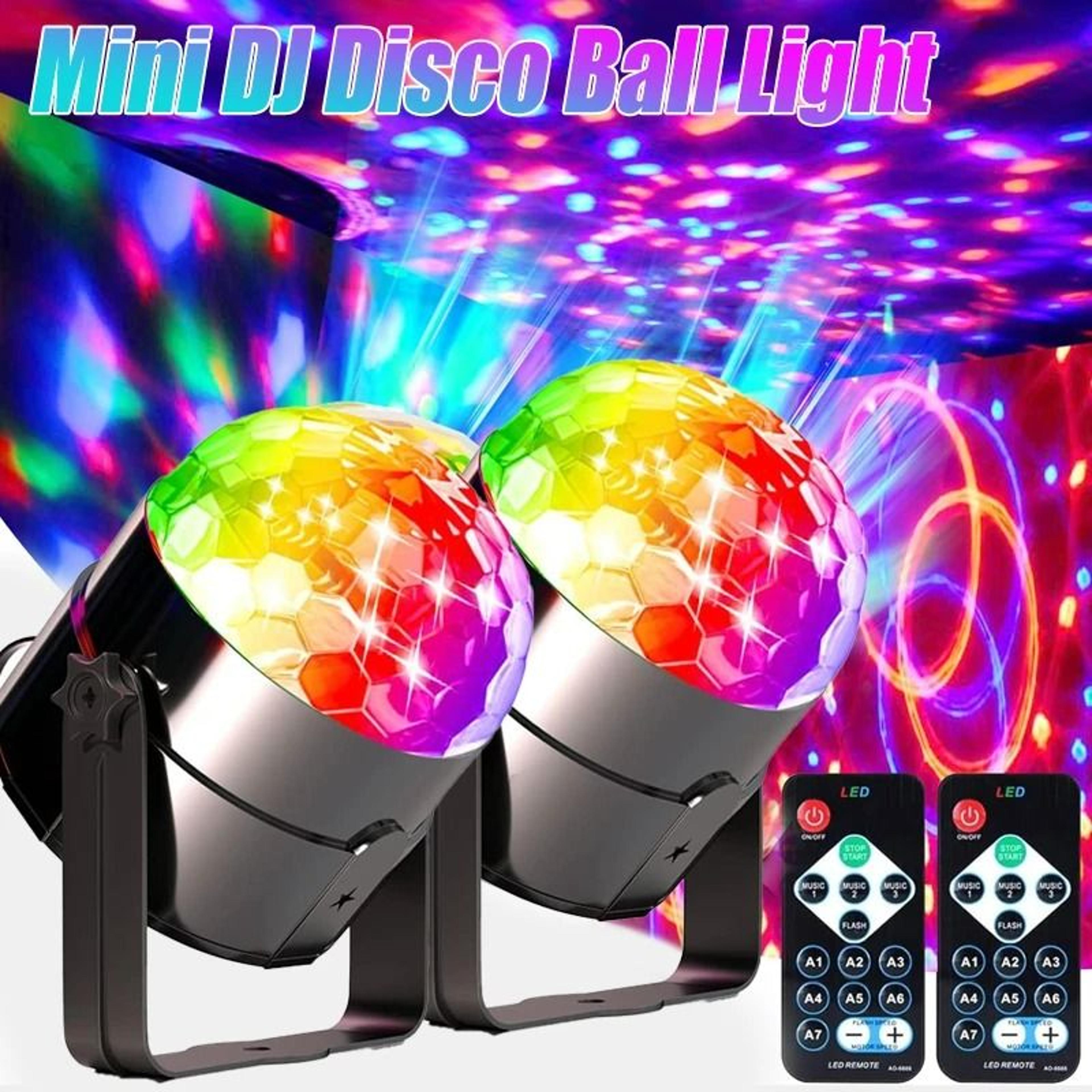 remote-controlled rgb disco ball & stage strobe light