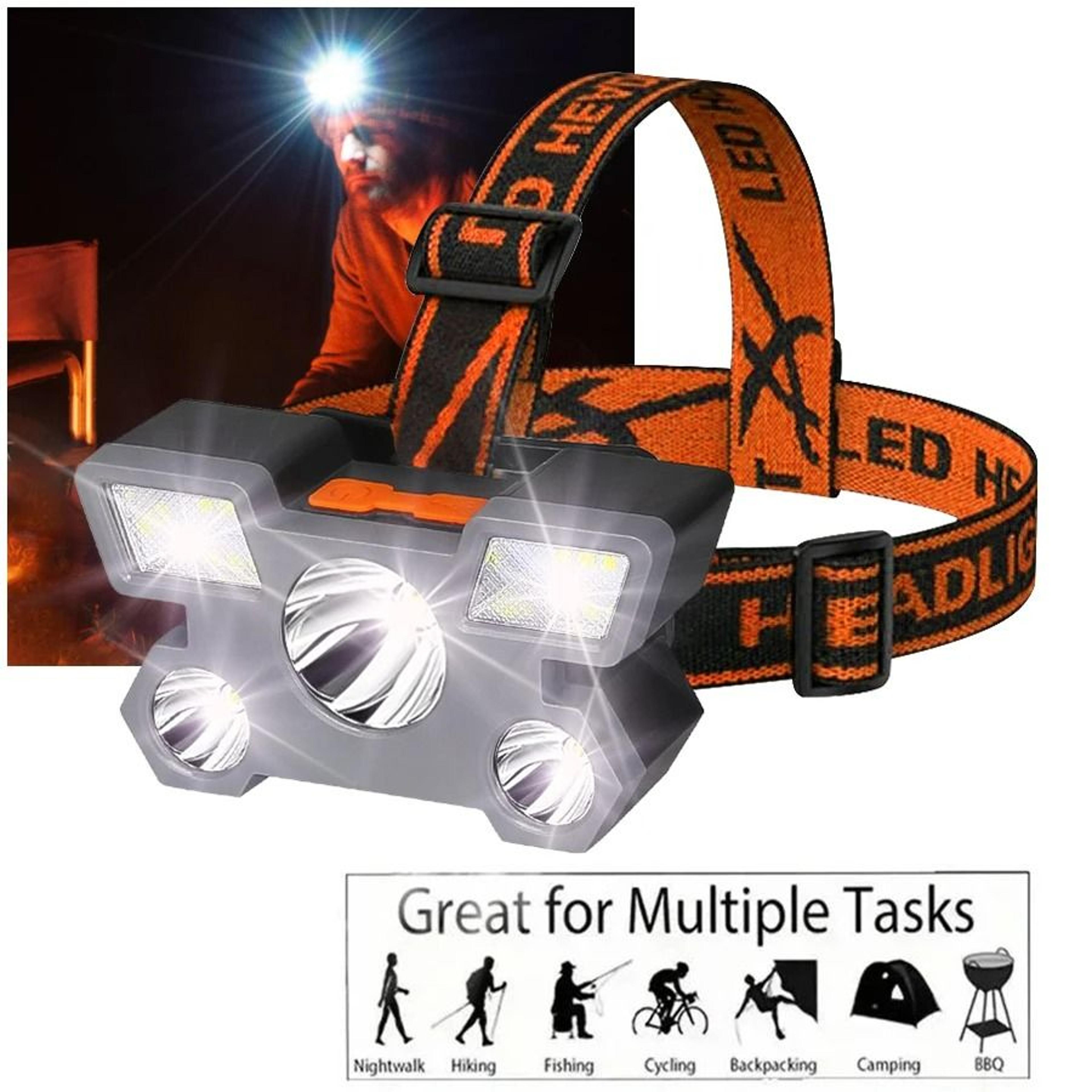 5-led hands-free tactical headlamp