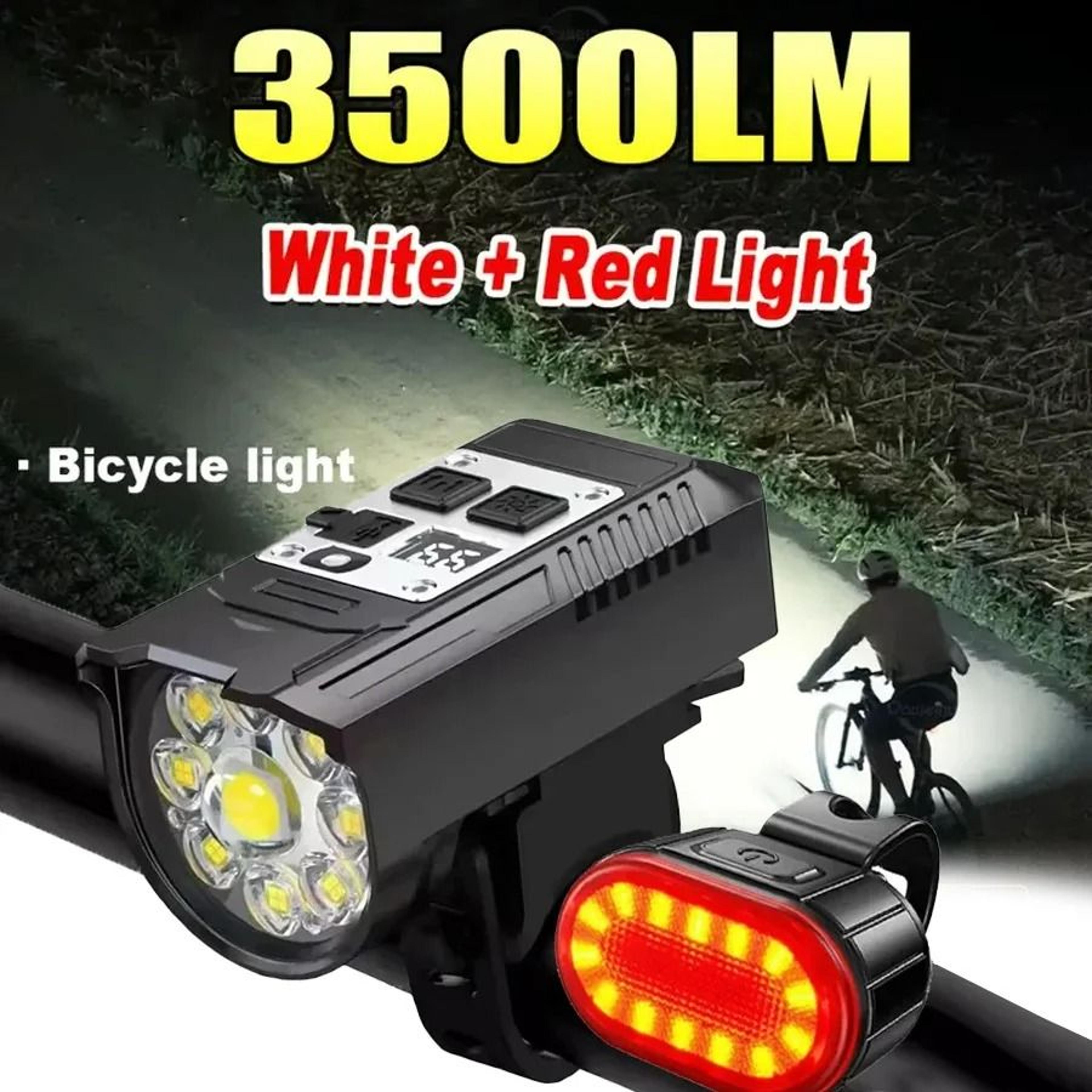 high-intensity rechargeable cycling light set