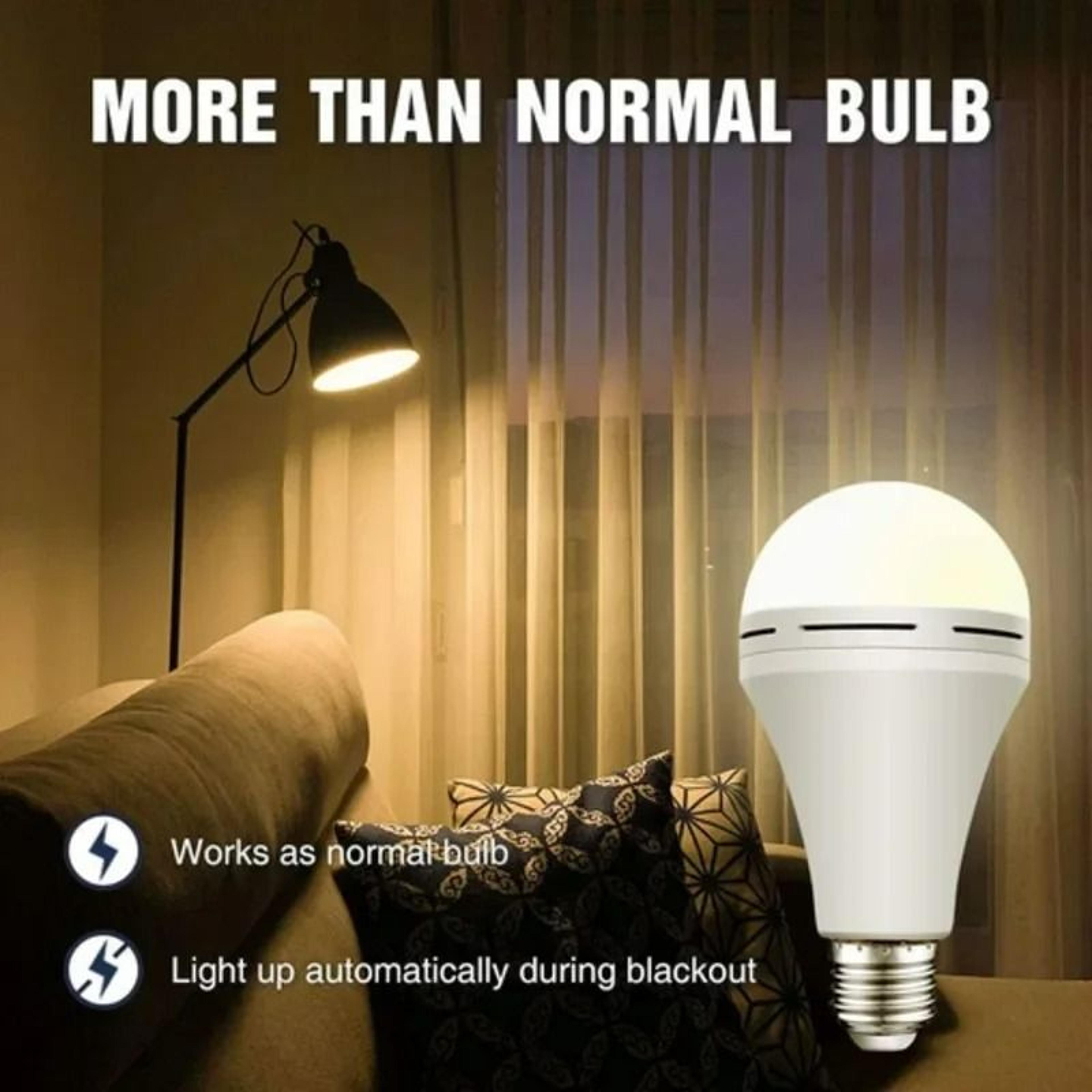 intelligent rechargeable led emergency bulb