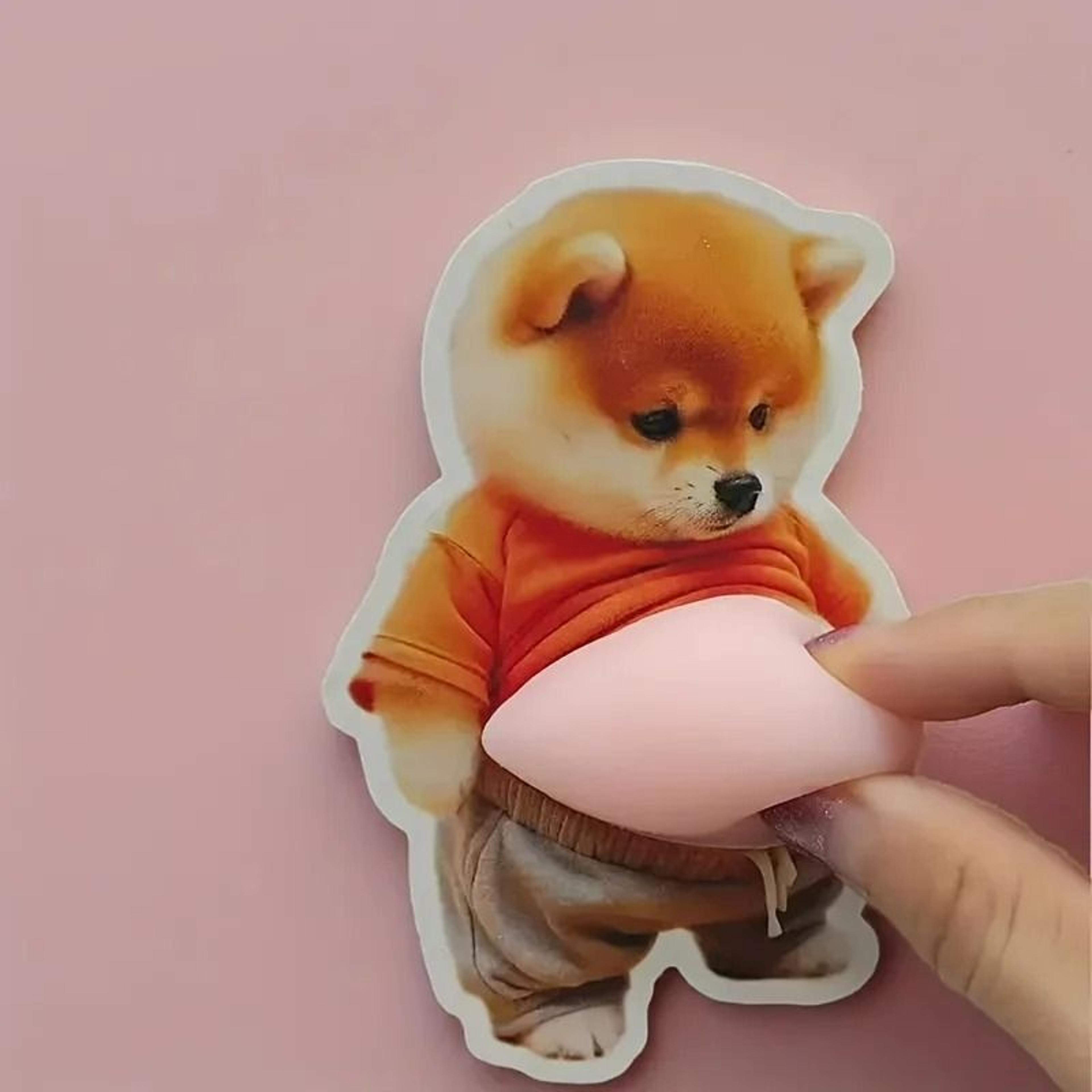 3d chubby shiba inu silicone sticker set