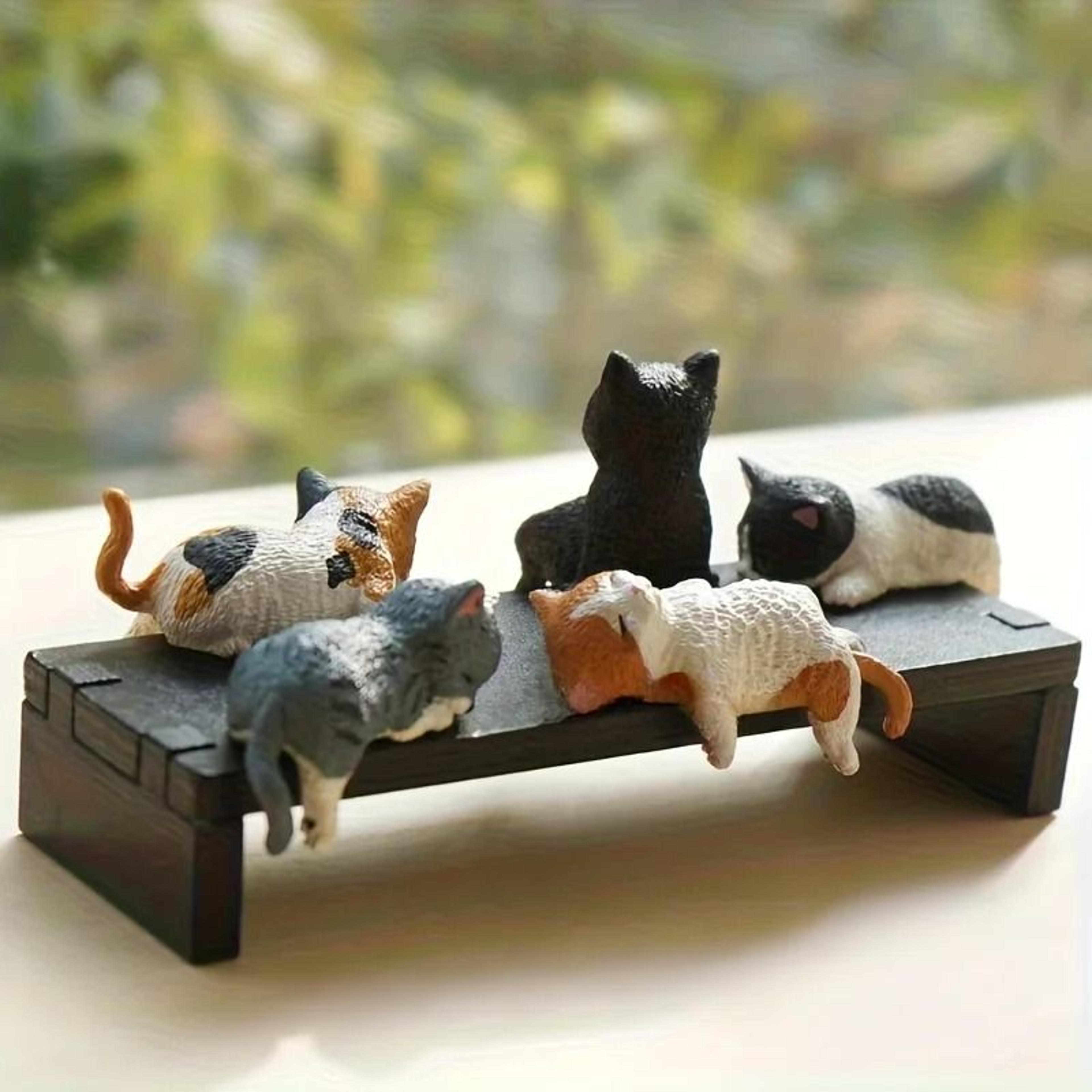 5-pack kawaii healing cat monitor edge sitters