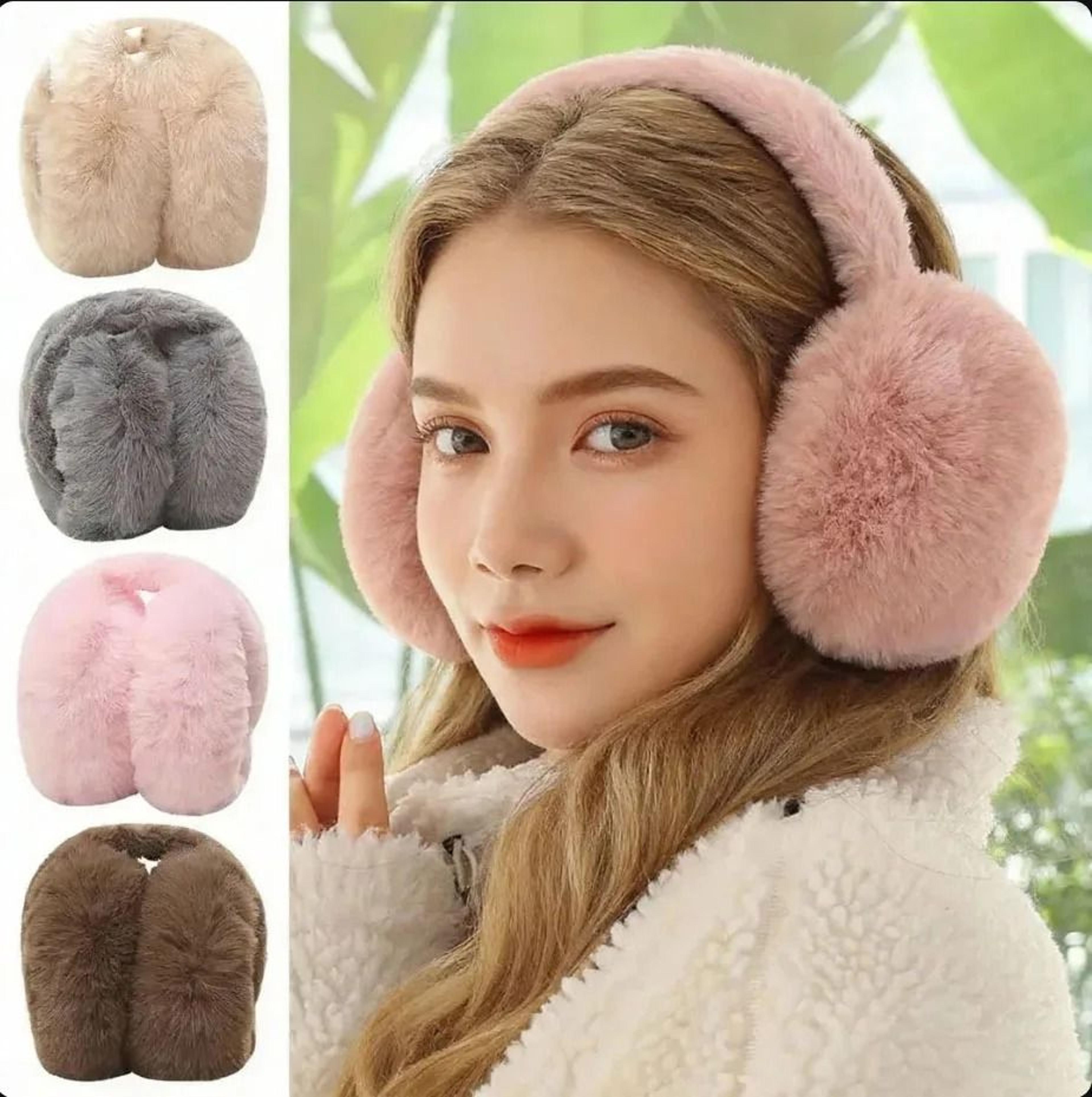 solid color foldable winter earmuffs