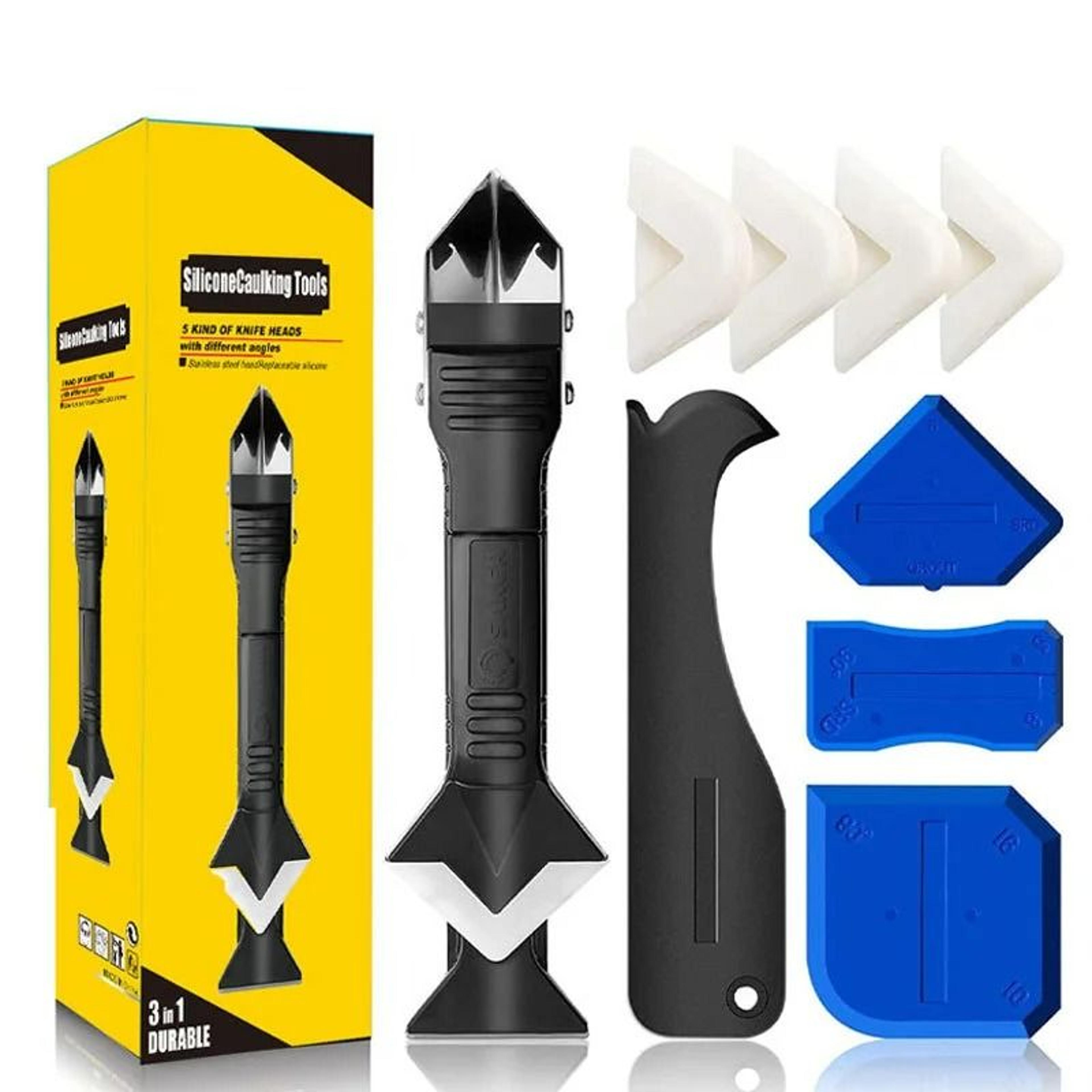 5-in-1 multi-function caulk finisher & sealant scraper