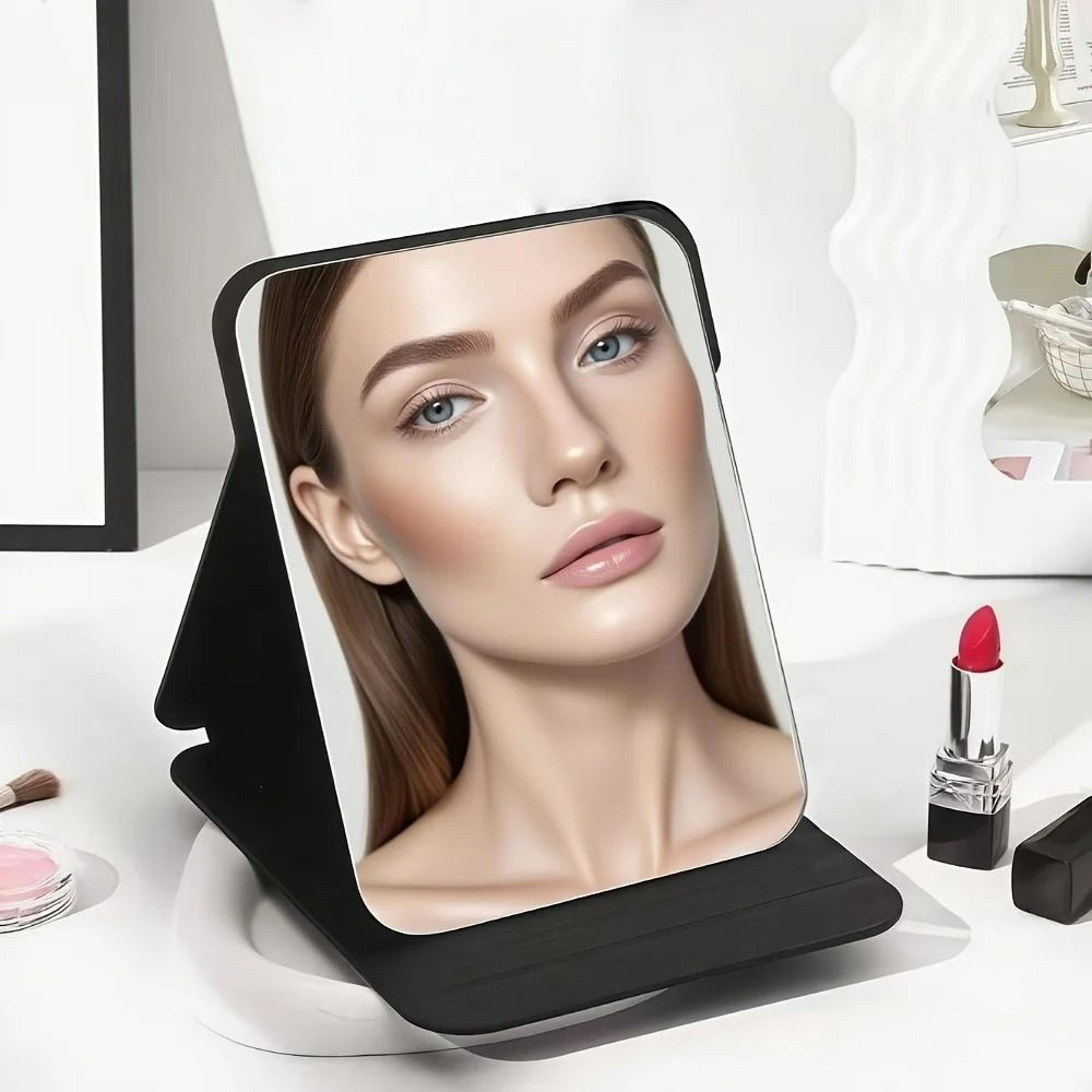 portable folding desktop vanity mirror