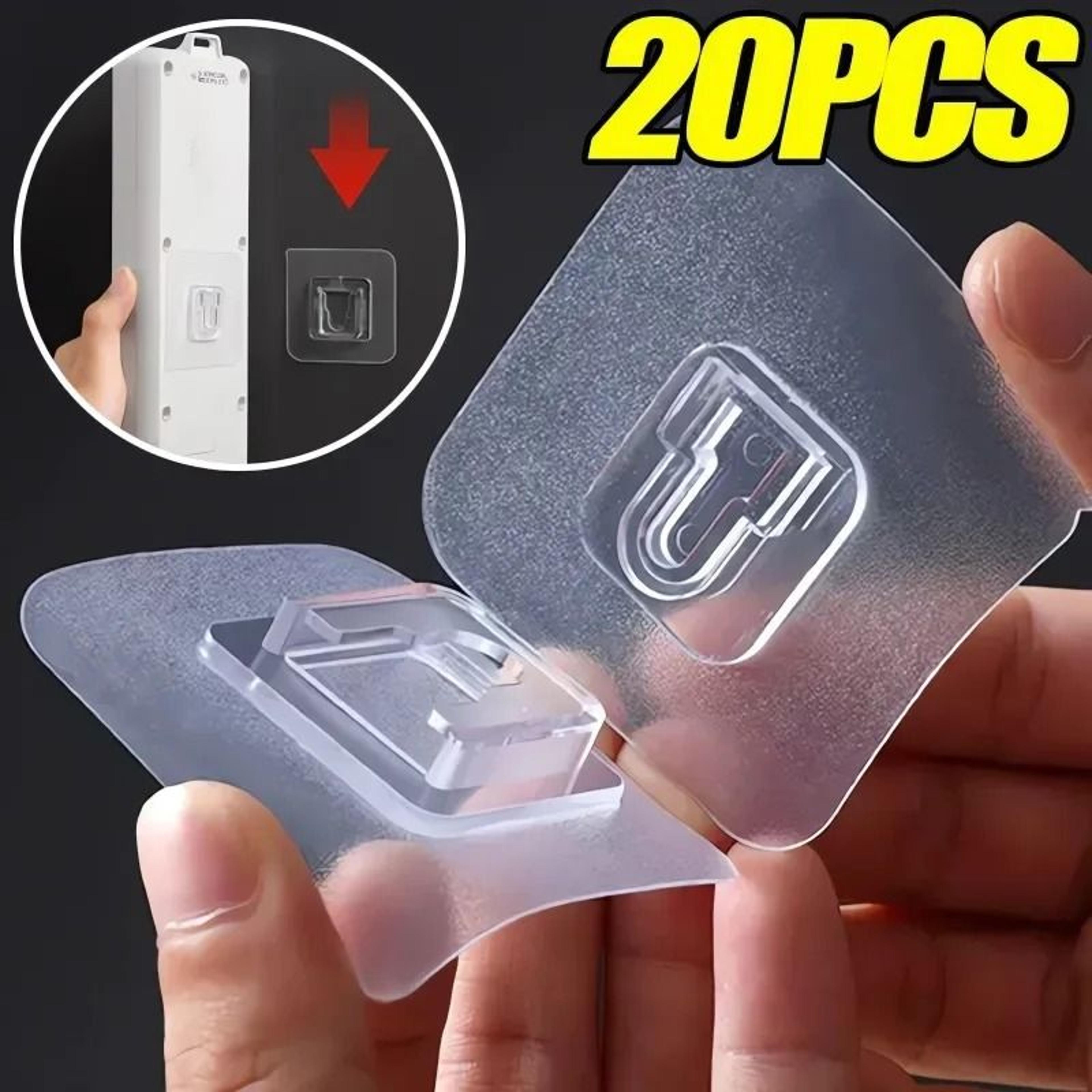 double-sided adhesive wall hooks and plug socket holders