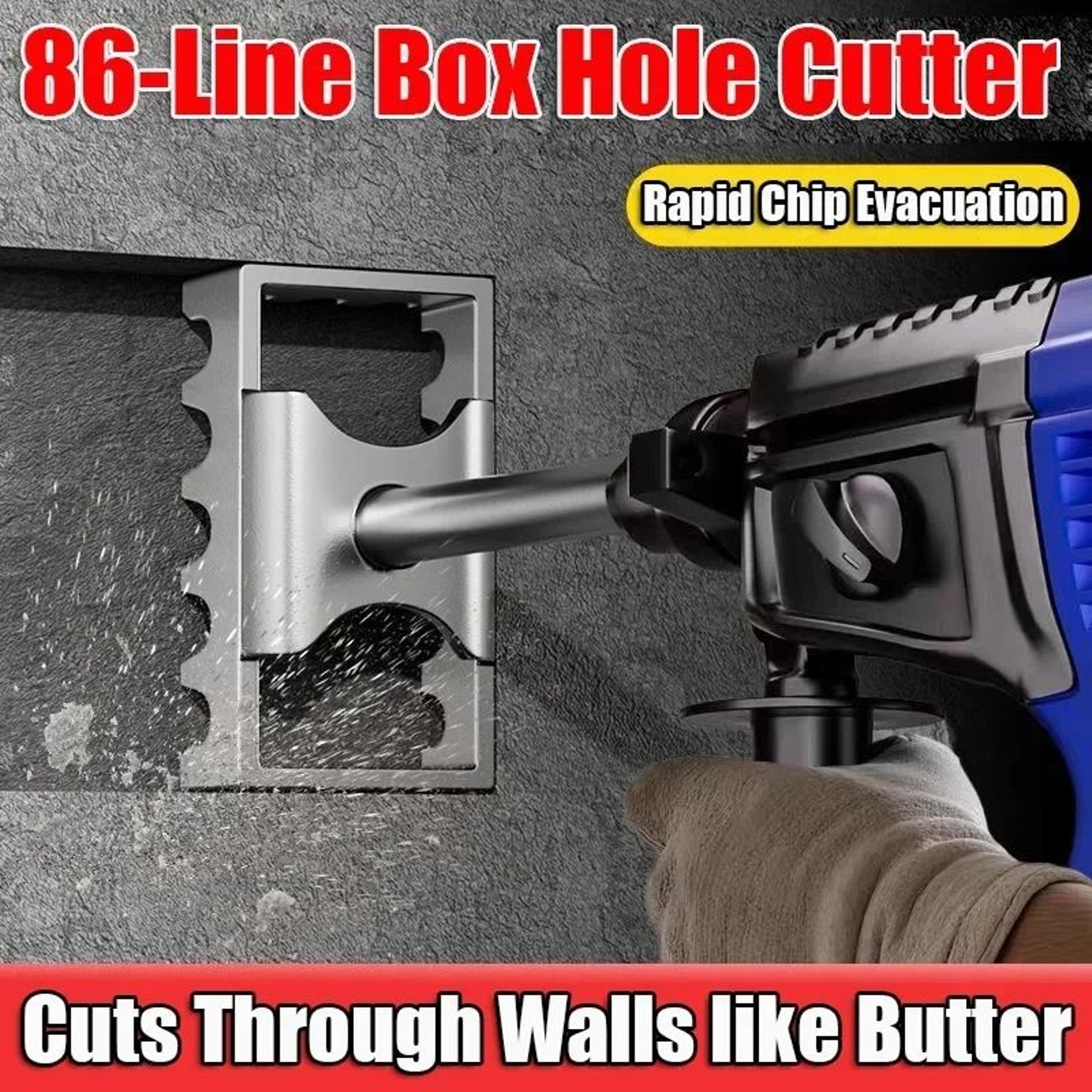 sds plus square hole punch & electrical box cutter