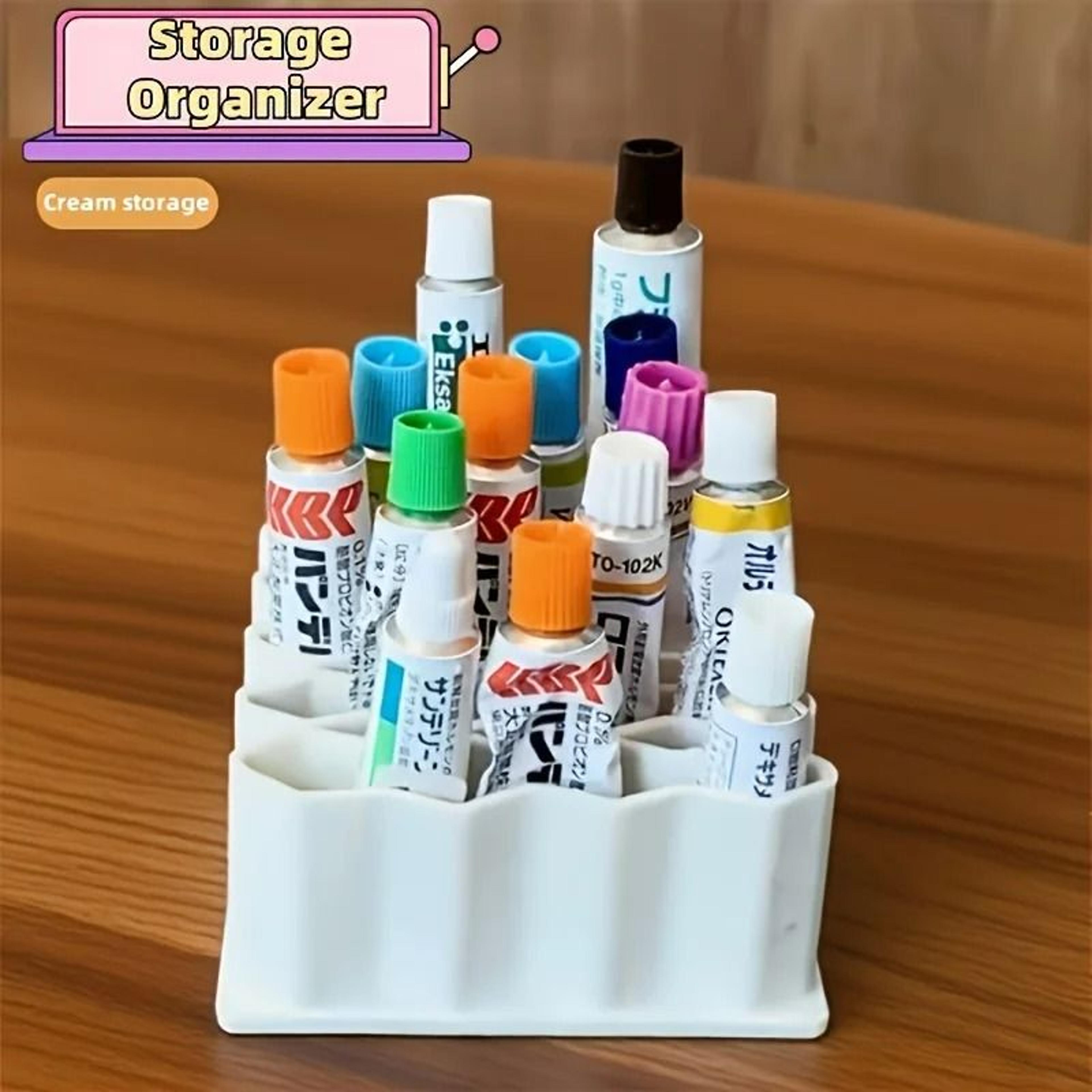 flexible silicone desktop ointment & cosmetic storage rack