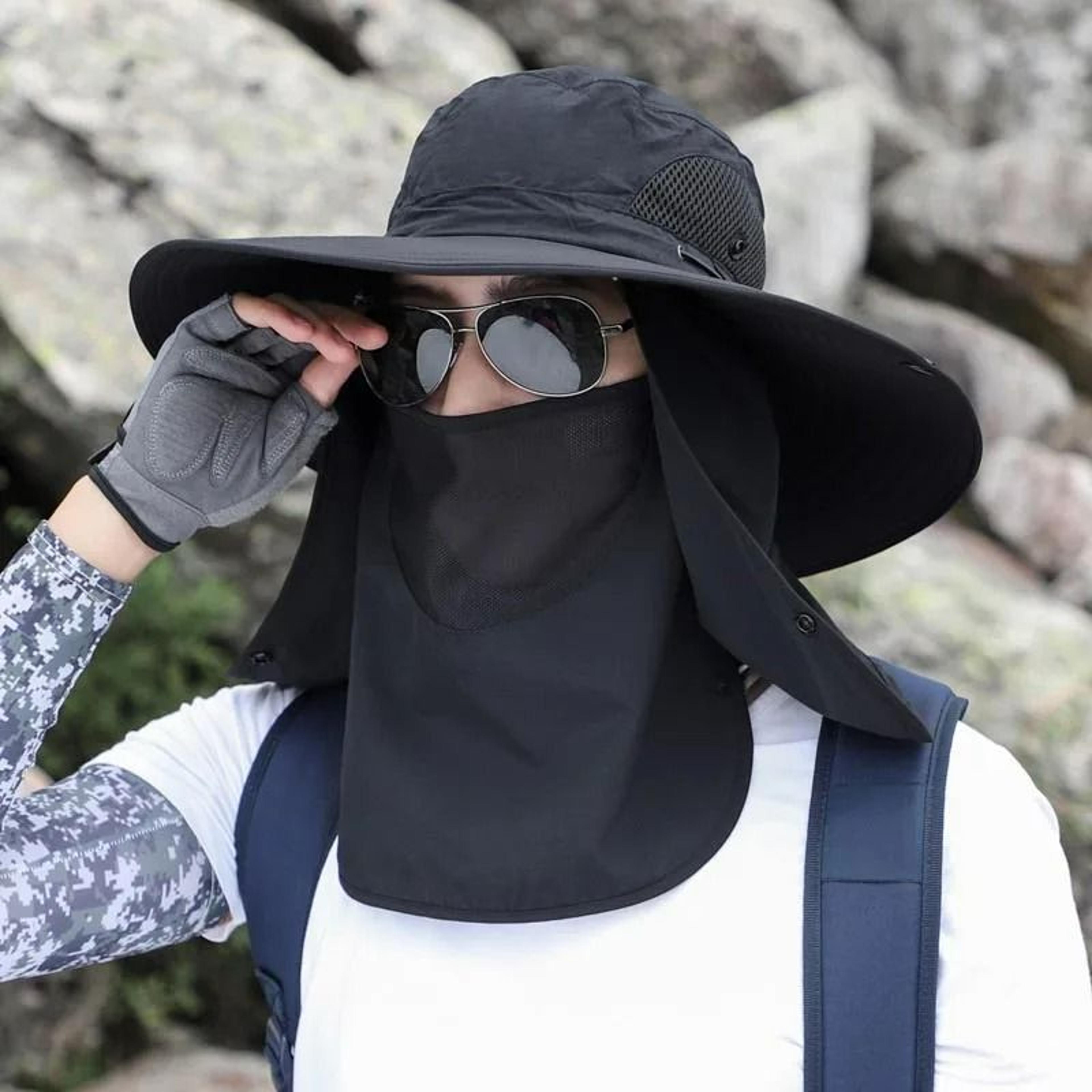 adjustable full-coverage outdoor fishing & sunscreen cap