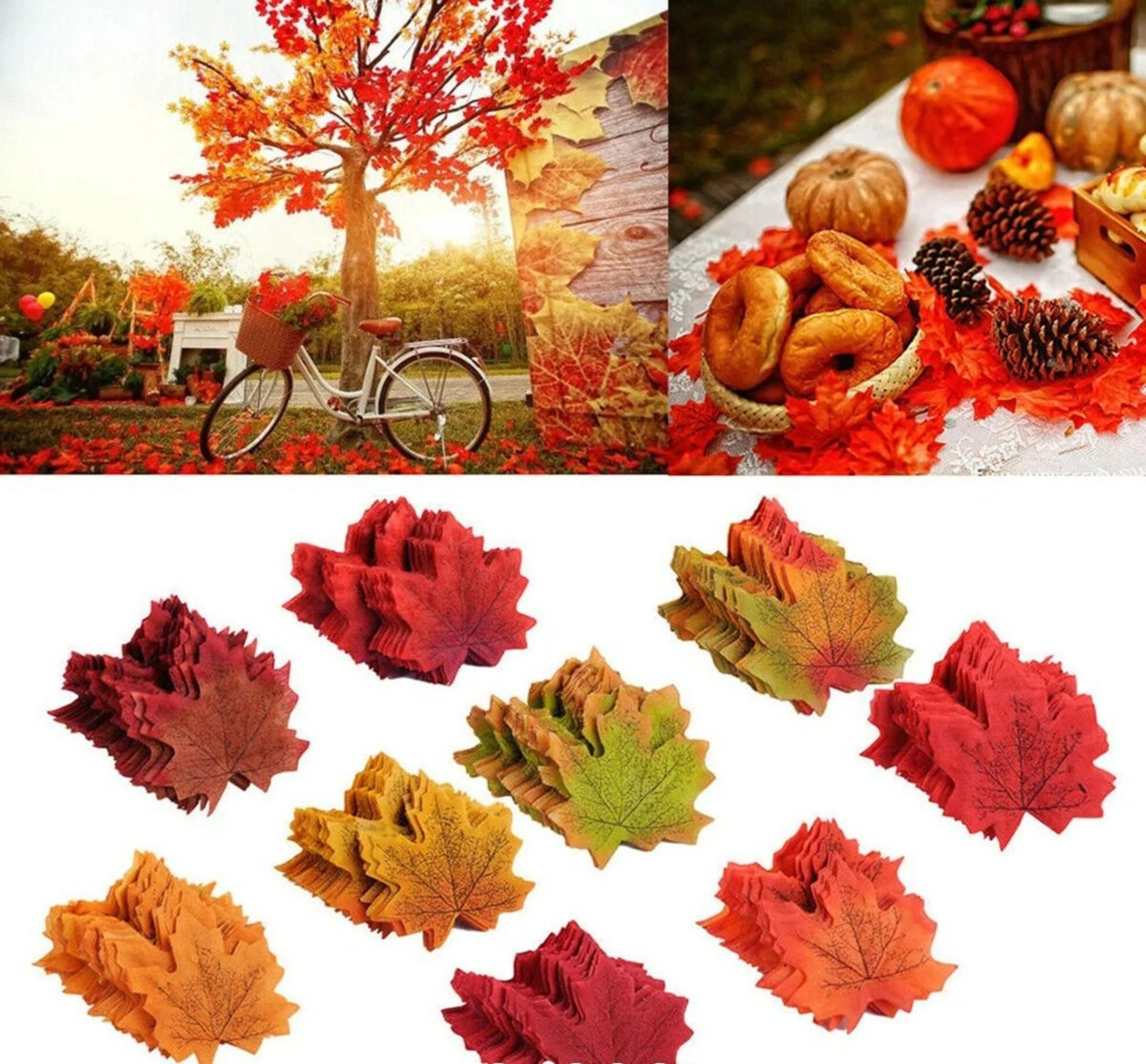 artificial silk fall maple leaves (100-piece pack)