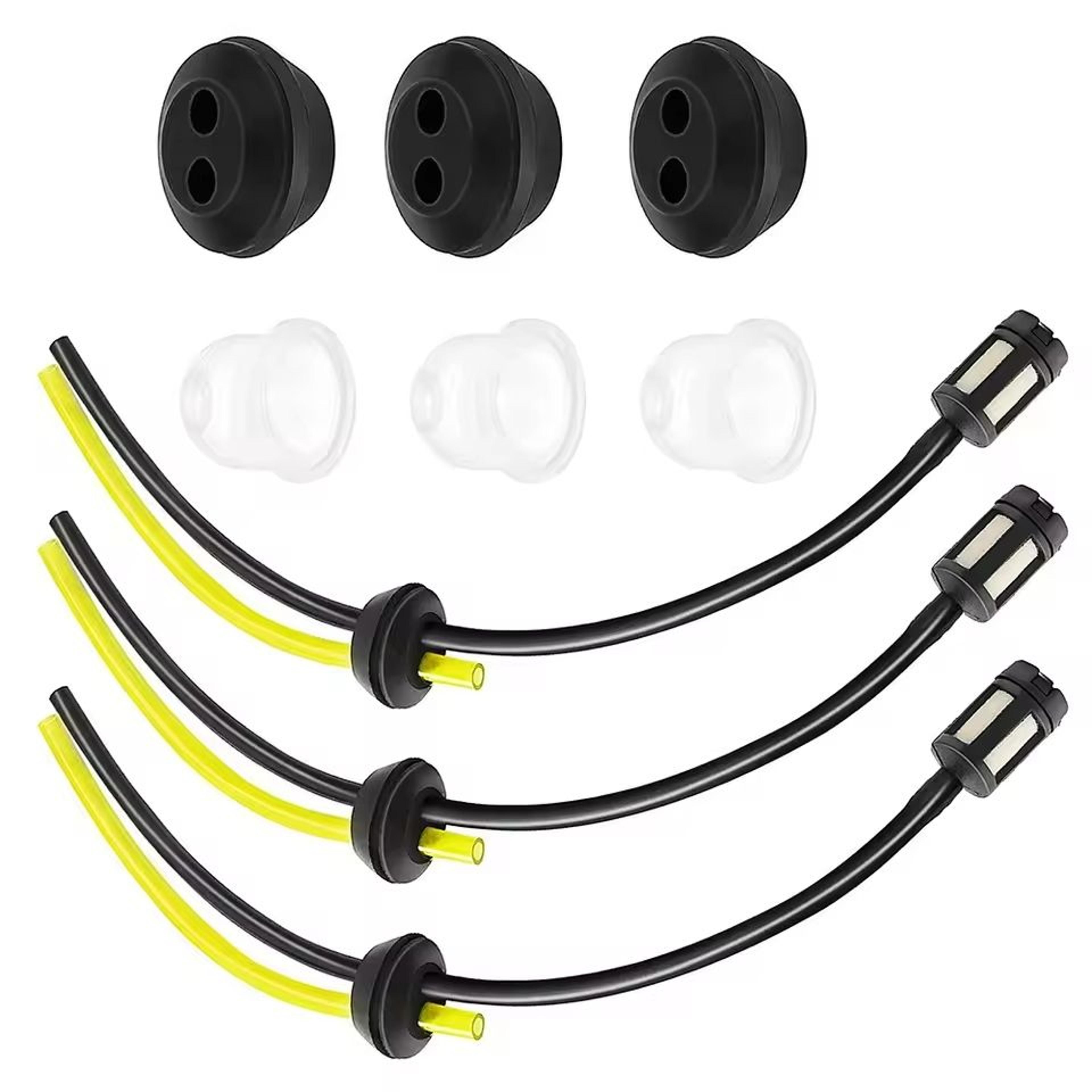 universal weed trimmer fuel line & filter tune-up kit (3-set pack)