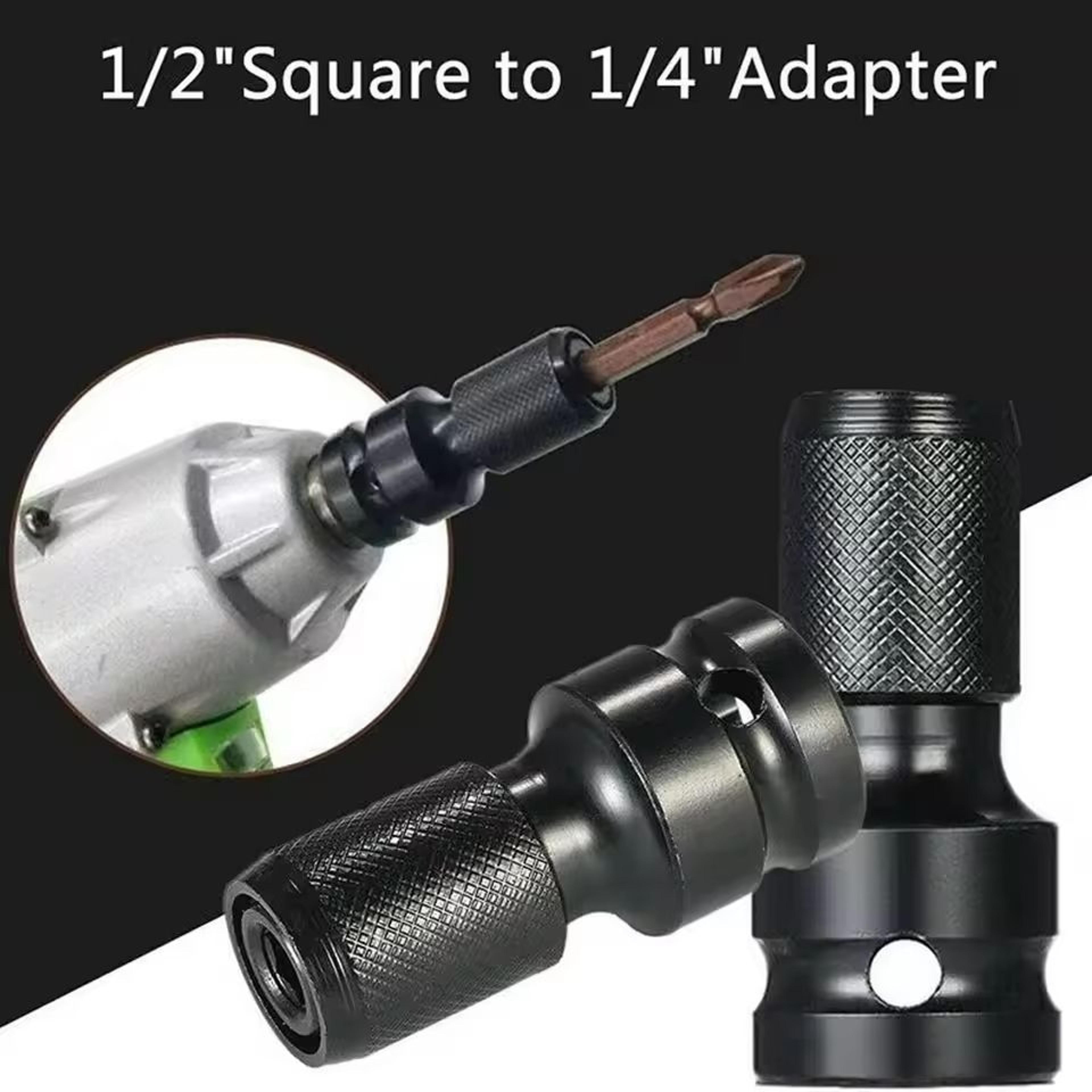 1/2 in drive to 1/4 in hex impact chuck converter