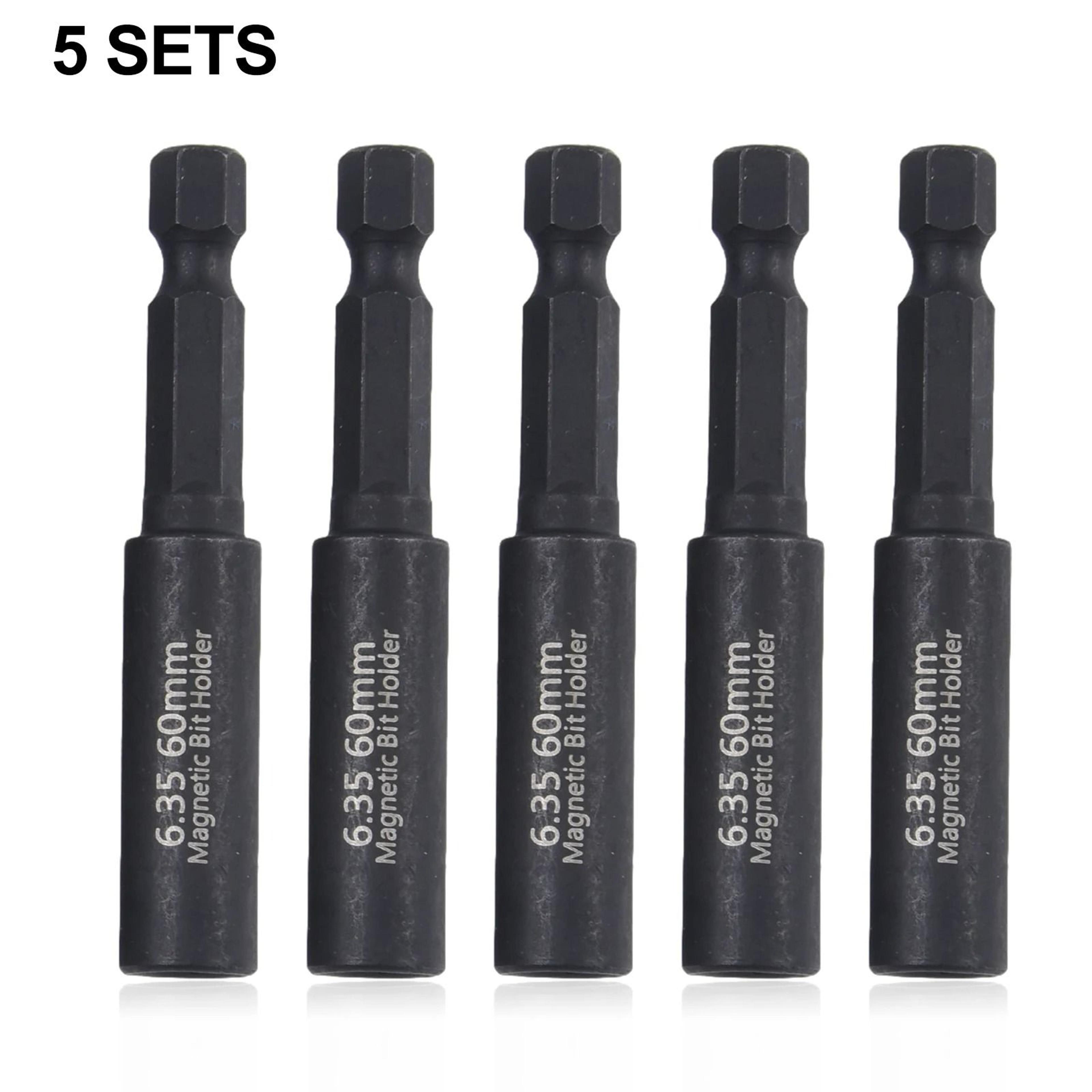1/4 in hex magnetic screwdriver extension bit holder set (5-piece pack)