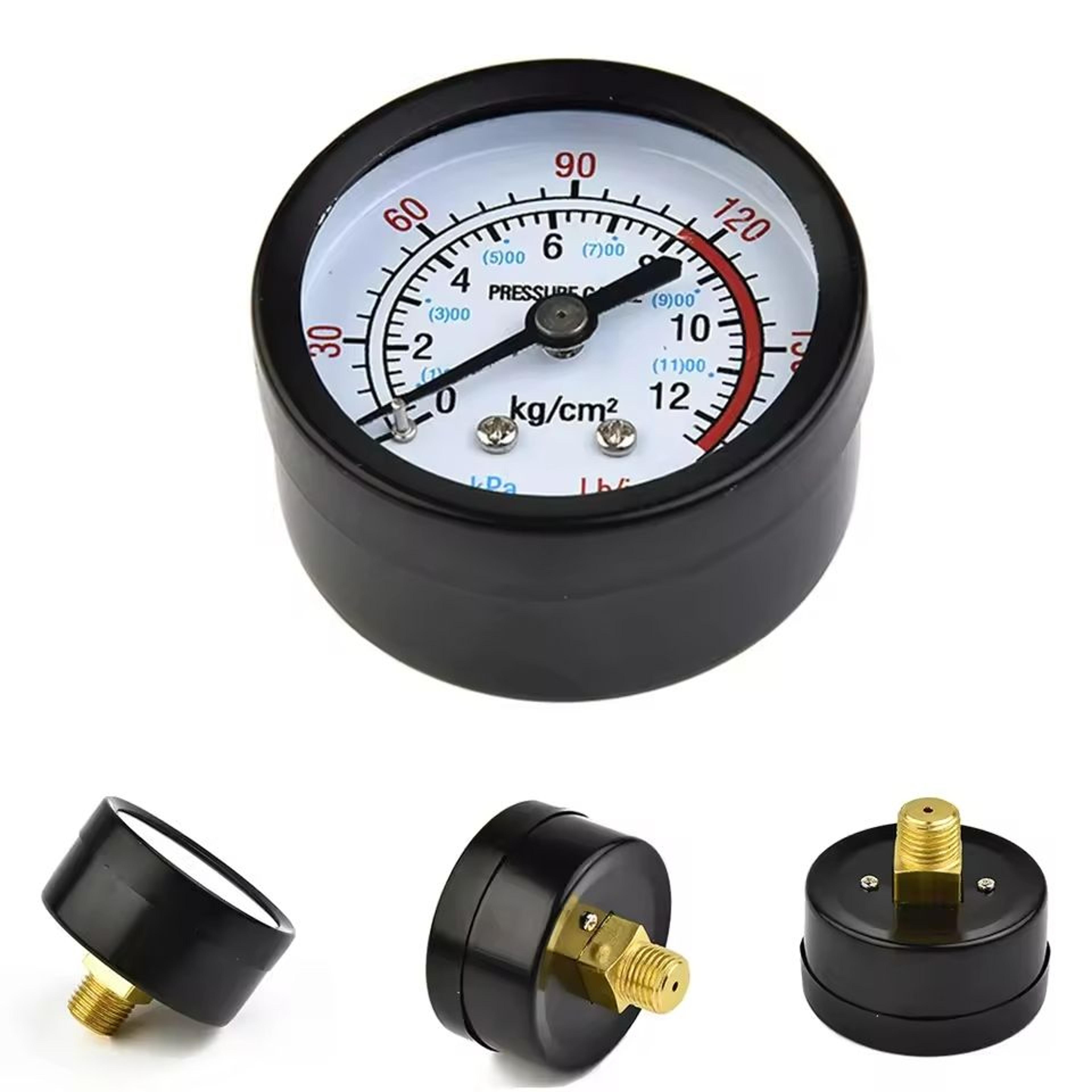 1/4 bsp 180 psi dual-scale air compressor pressure gauge